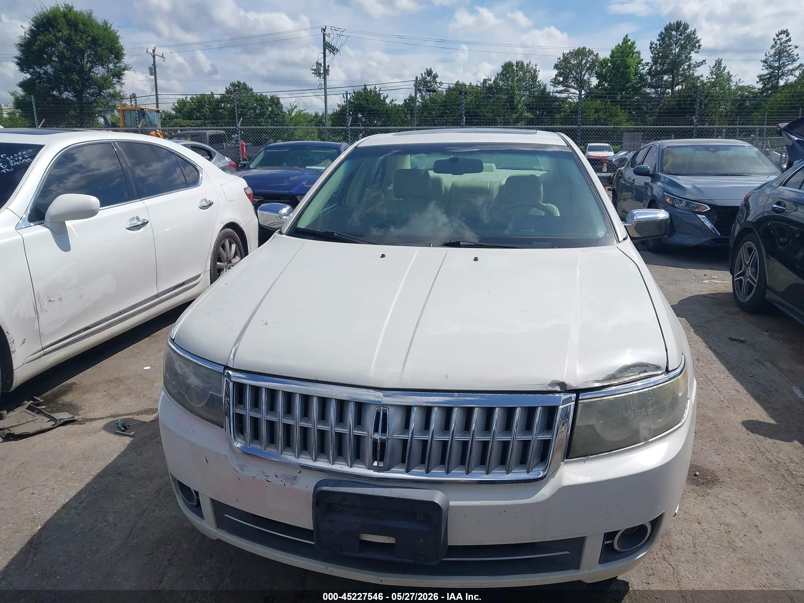 2008 Lincoln Mkz   White vin: 3LNHM26T08R651298