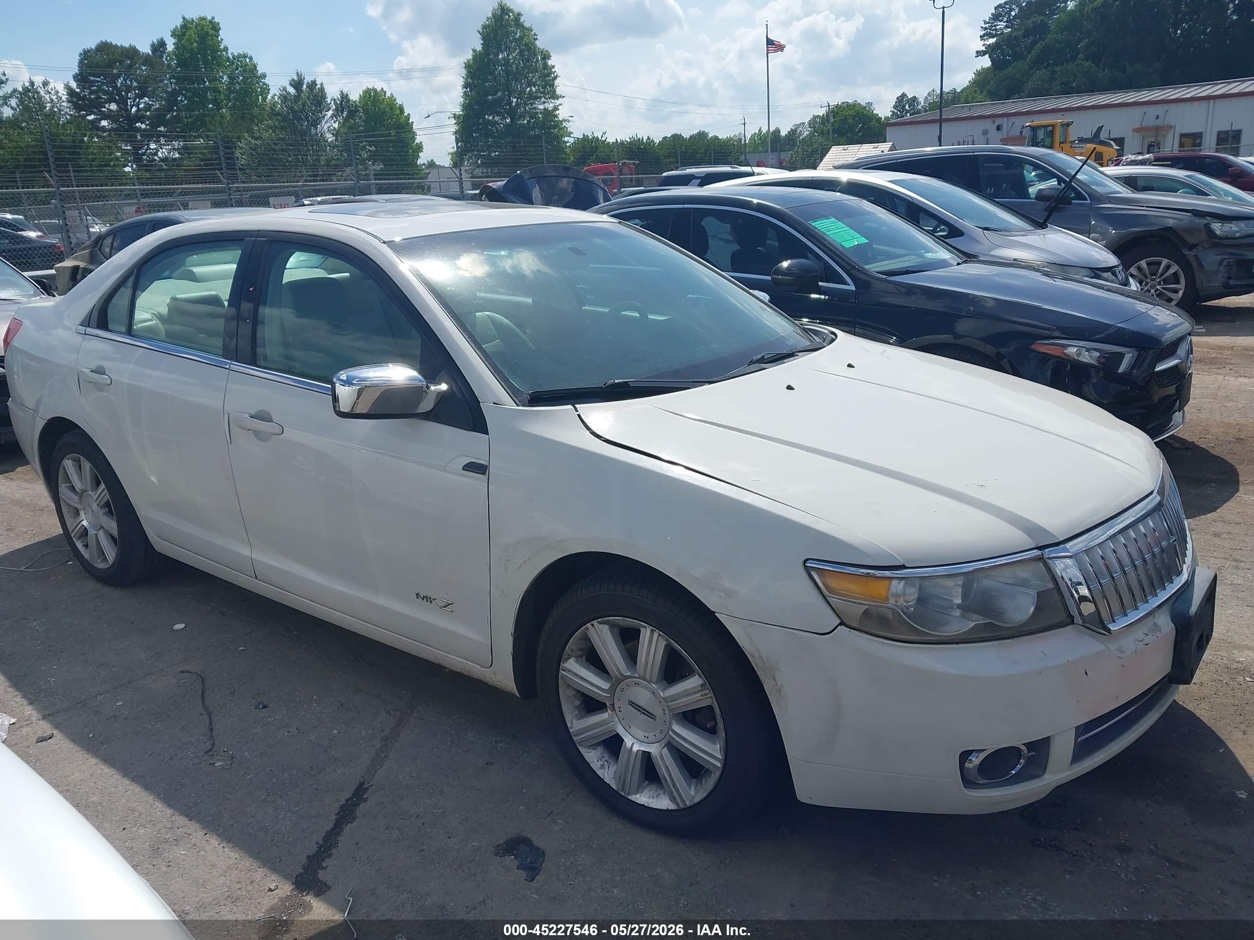 2008 Lincoln Mkz   White vin: 3LNHM26T08R651298