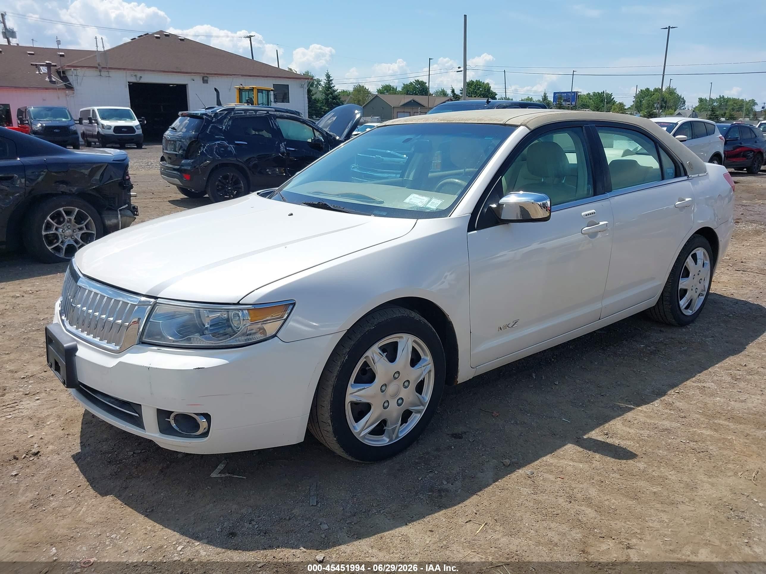 2009 Lincoln Mkz   White vin: 3LNHM26T09R602152