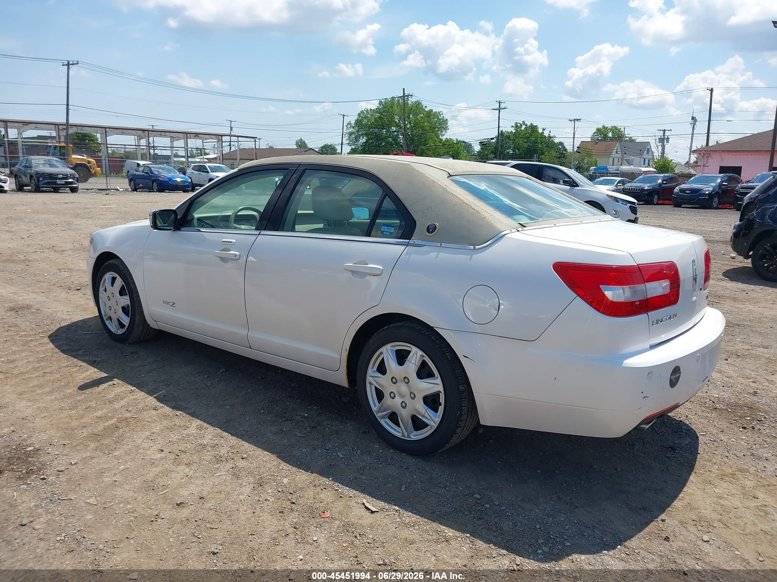 2009 Lincoln Mkz   White vin: 3LNHM26T09R602152