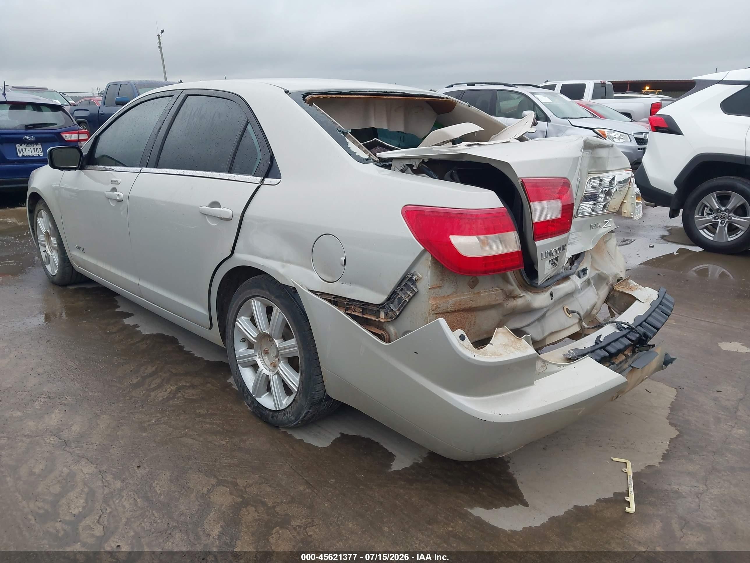 2007 Lincoln Mkz   Cream vin: 3LNHM26T27R620486