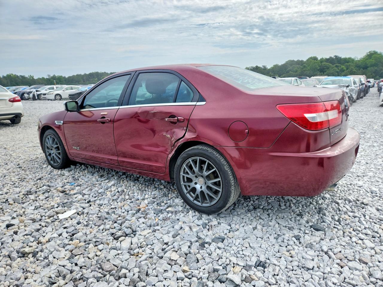 2007 Lincoln Mkz Burgundy vin: 3LNHM26T27R640608