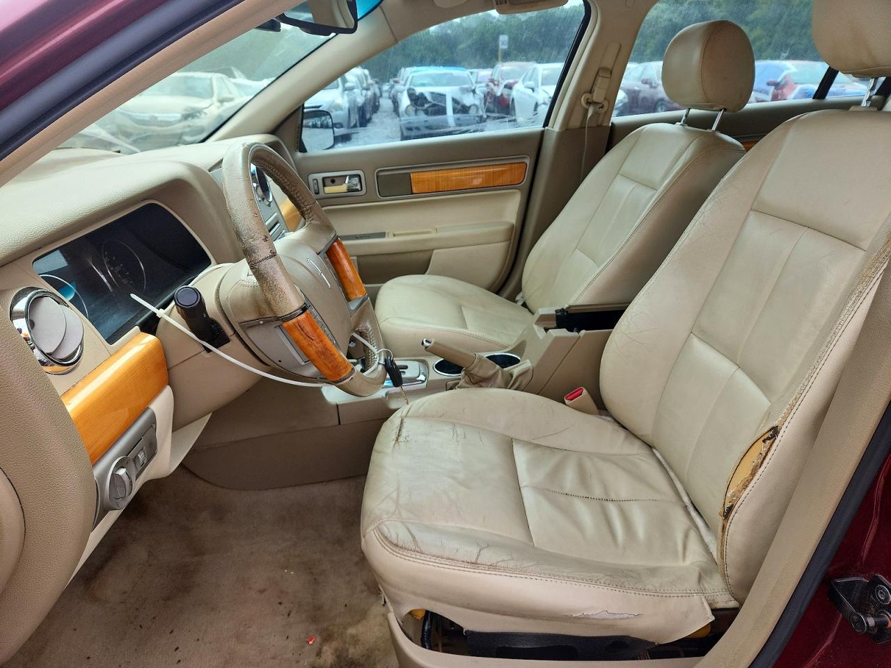2007 Lincoln Mkz Burgundy vin: 3LNHM26T27R640608