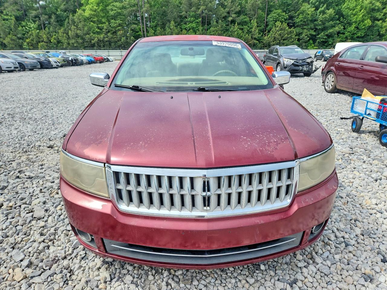 2007 Lincoln Mkz Burgundy vin: 3LNHM26T27R640608