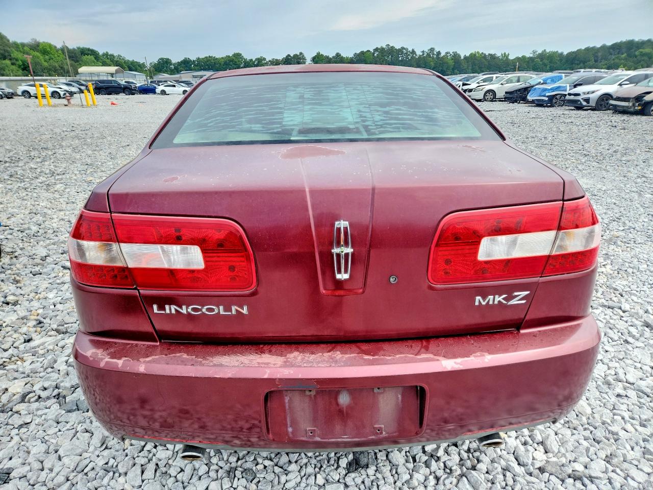 2007 Lincoln Mkz Burgundy vin: 3LNHM26T27R640608