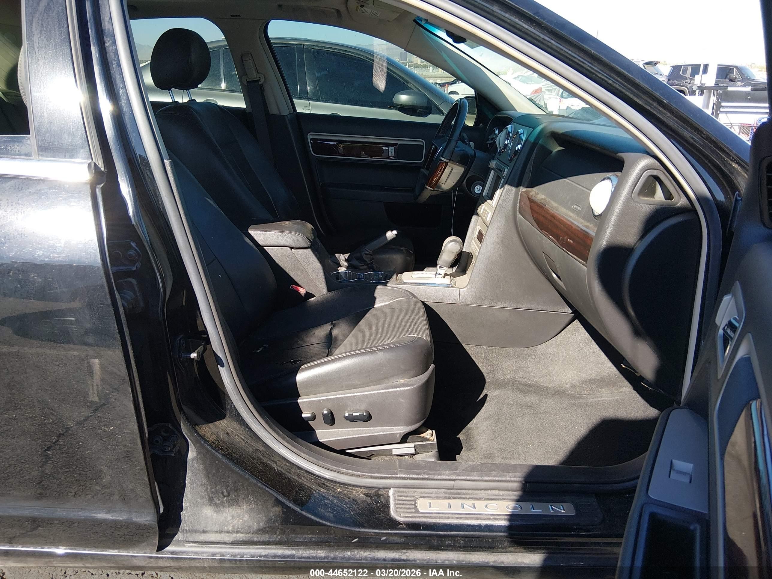 2007 Lincoln Mkz   Black vin: 3LNHM26T27R669347