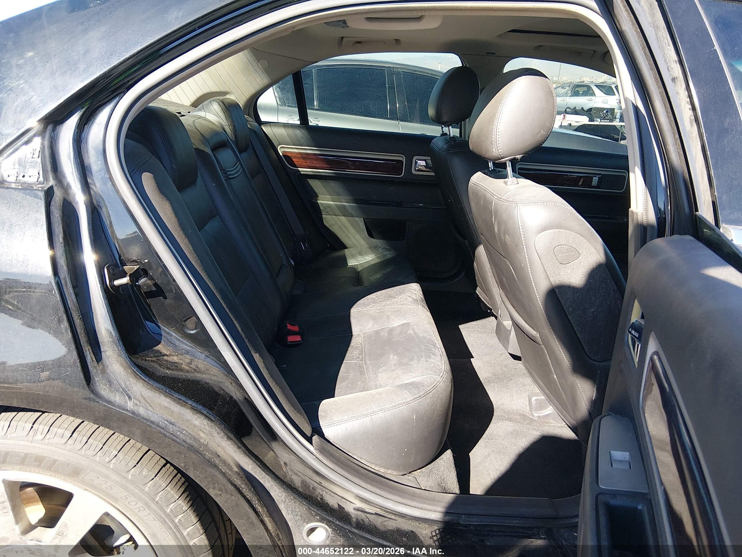 2007 Lincoln Mkz   Black vin: 3LNHM26T27R669347