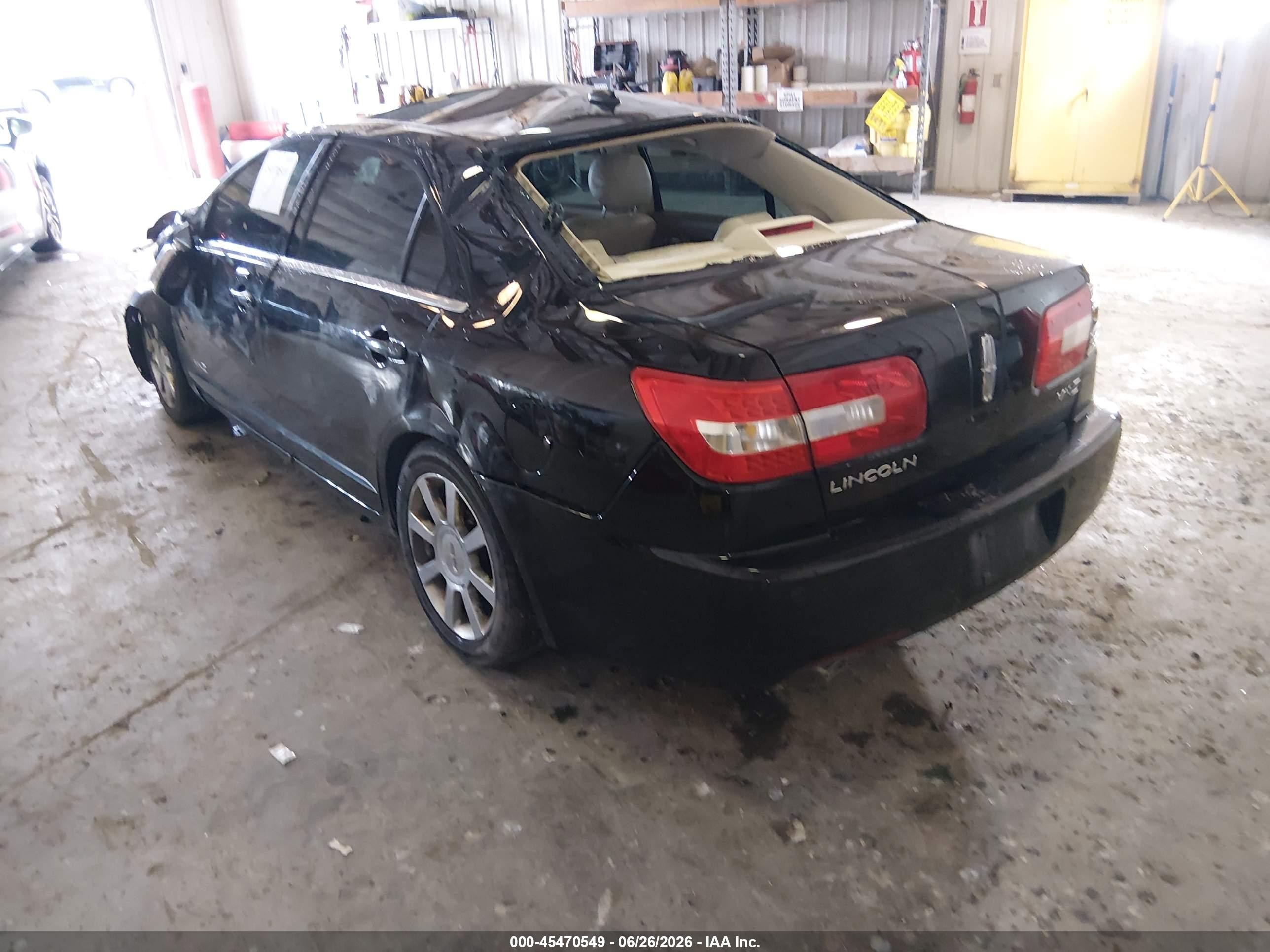 2008 Lincoln Mkz   Черный vin: 3LNHM26T28R660343