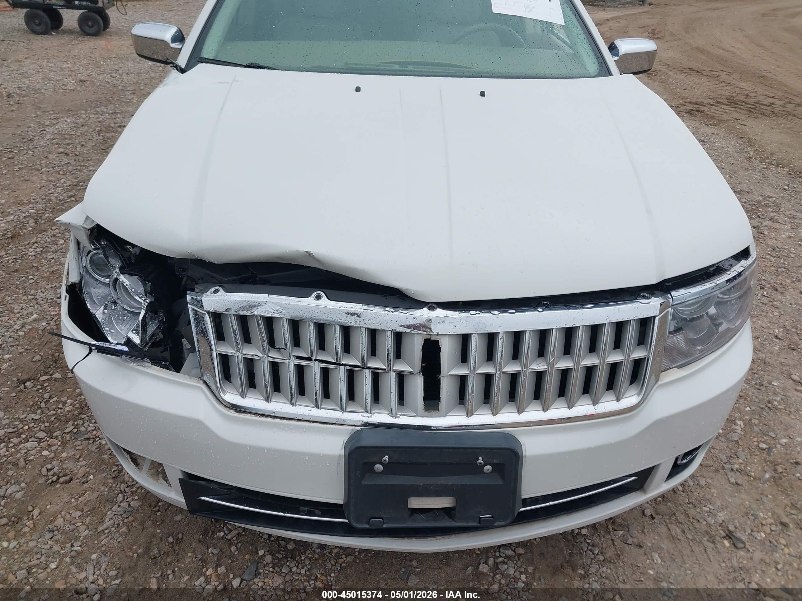2009 Lincoln Mkz   White vin: 3LNHM26T29R609149