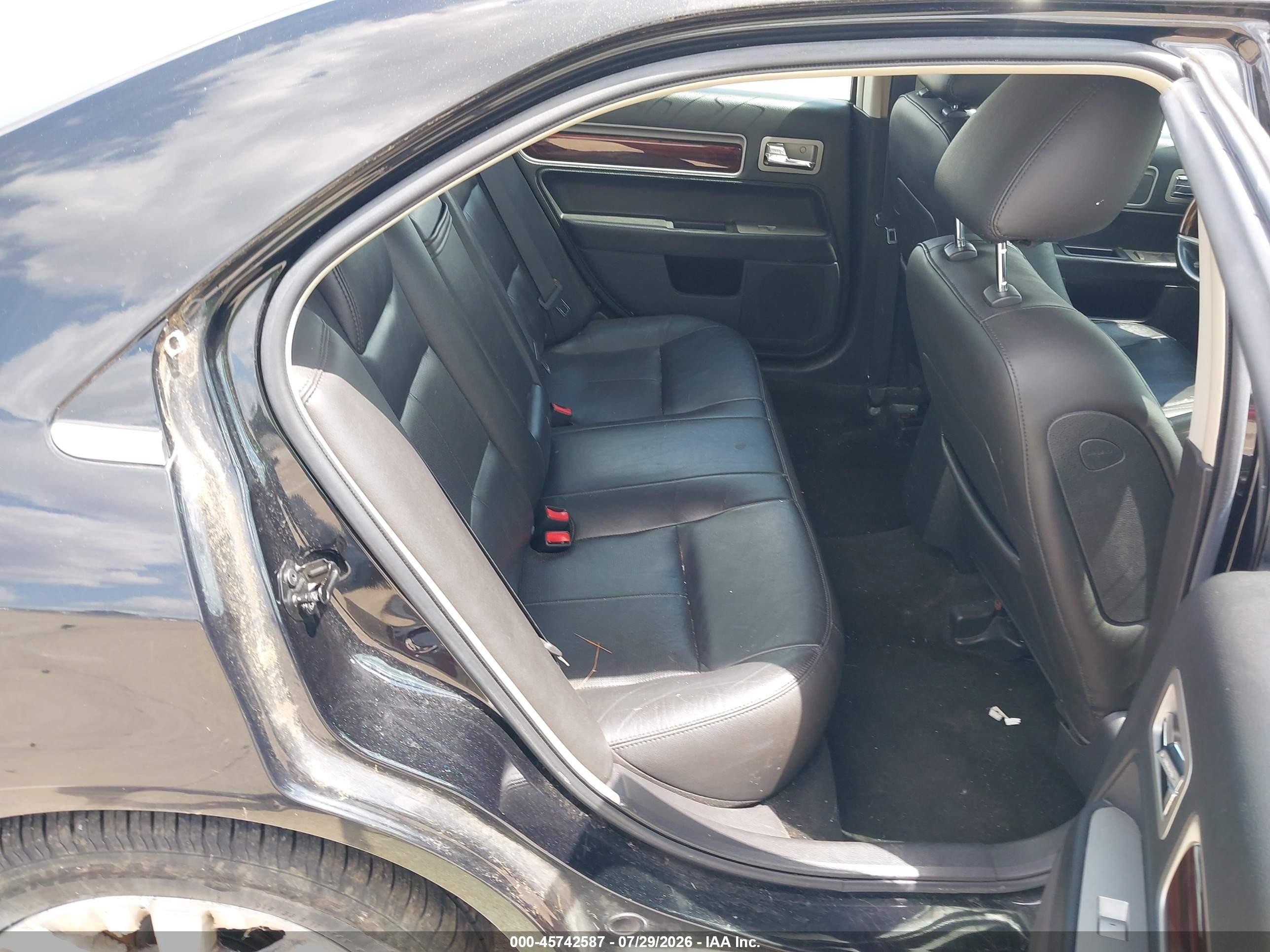2009 Lincoln Mkz   Black vin: 3LNHM26T29R618255