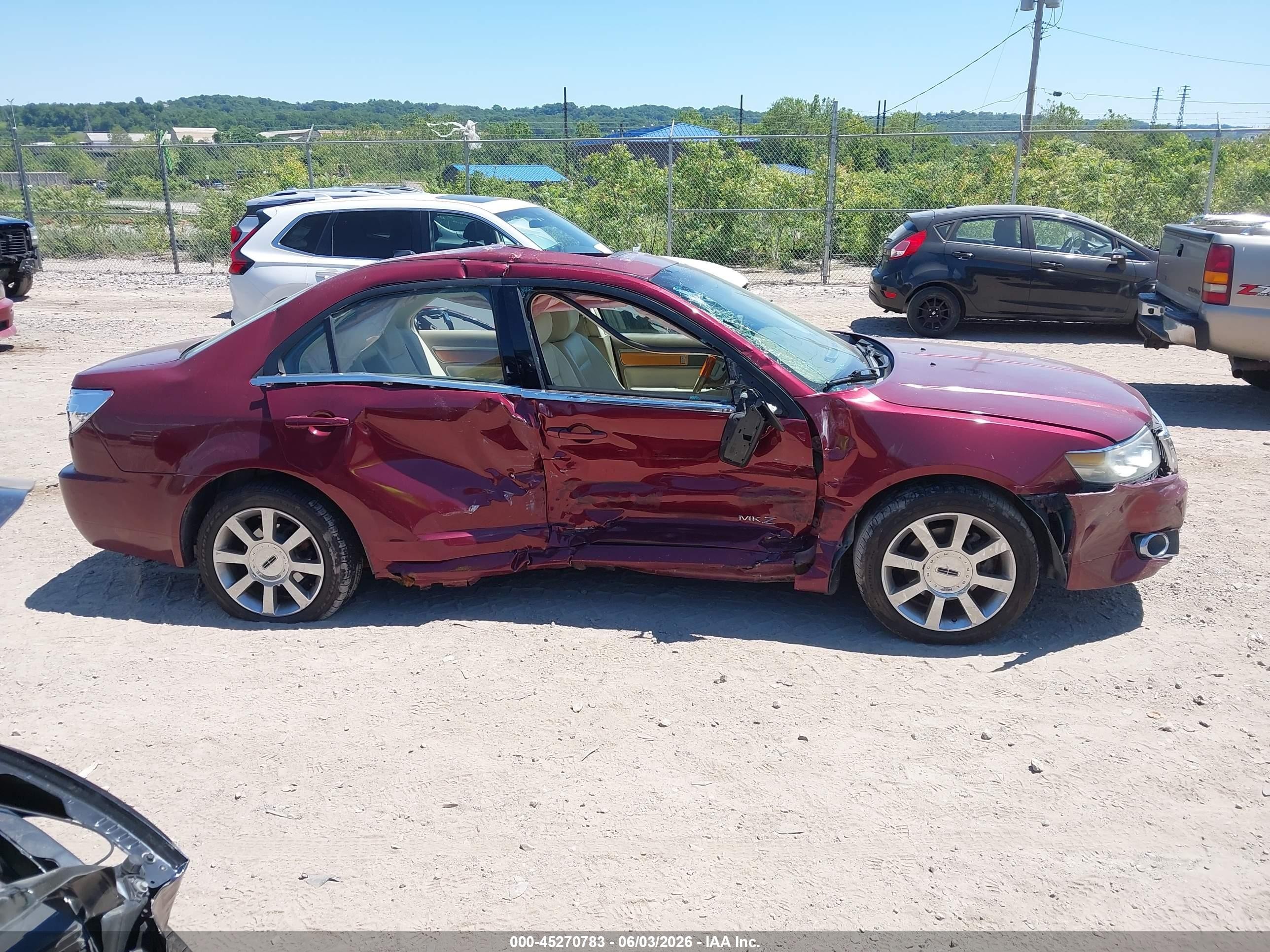 2007 Lincoln Mkz   Burgundy vin: 3LNHM26T37R610601