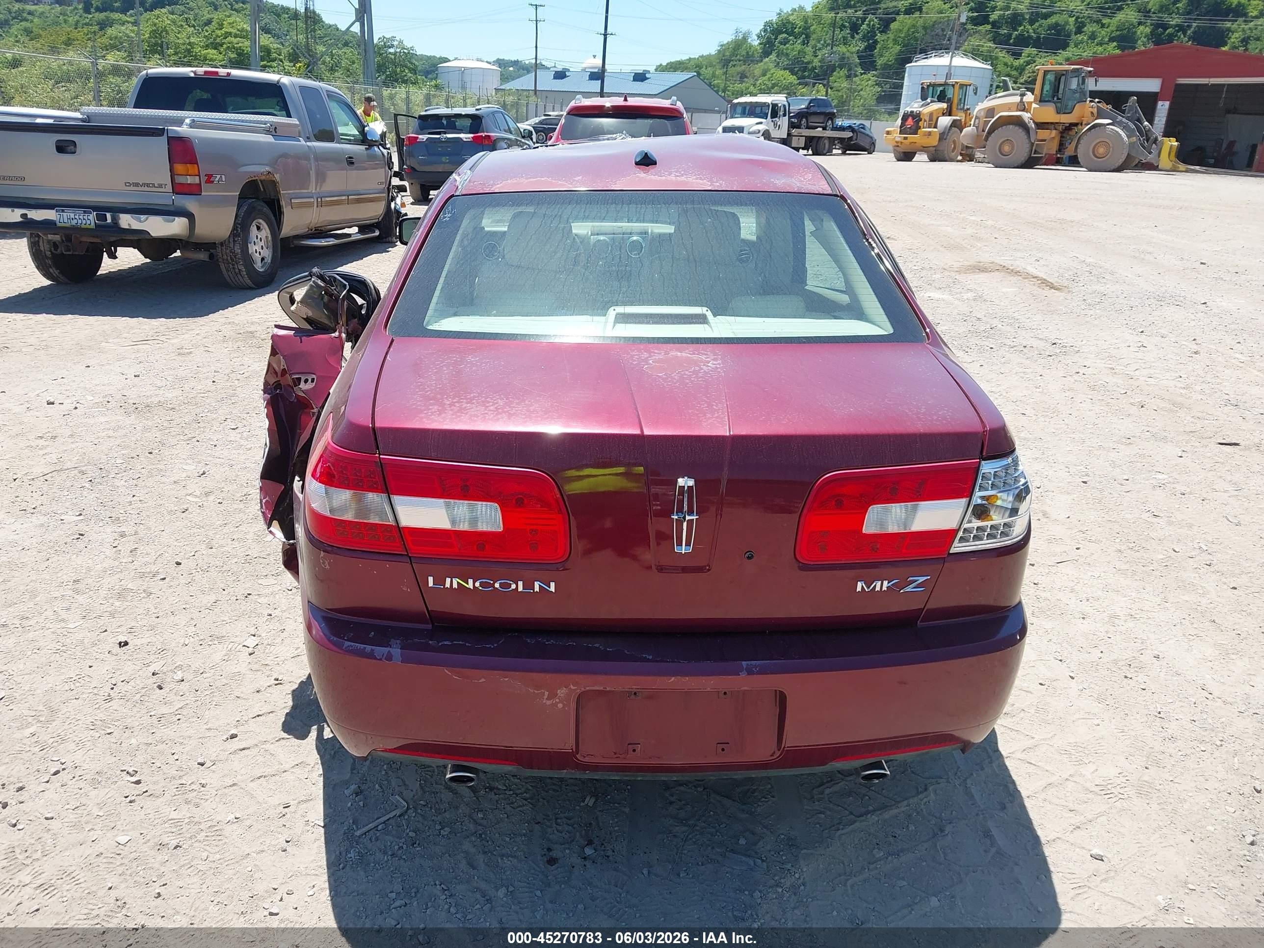 2007 Lincoln Mkz   Burgundy vin: 3LNHM26T37R610601