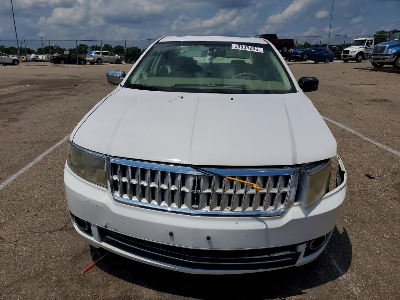 2007 Lincoln Mkz White vin: 3LNHM26T37R660950