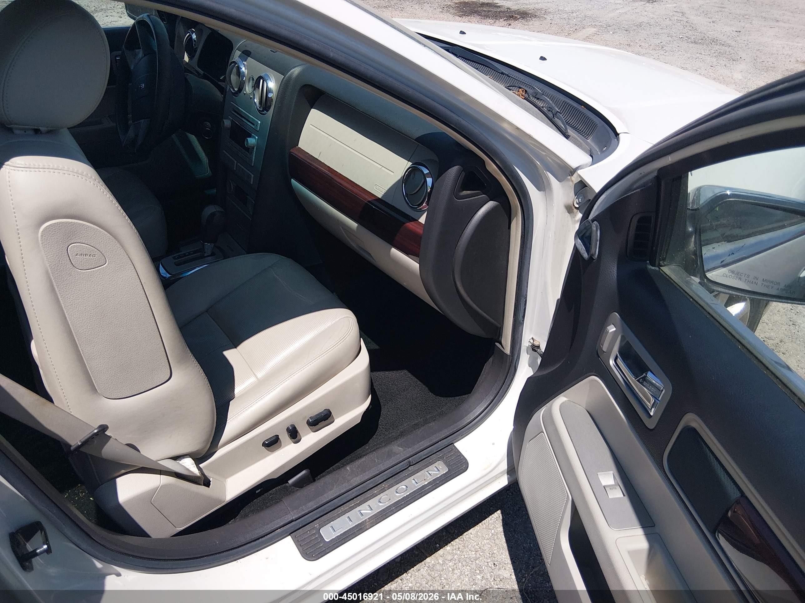 2008 Lincoln Mkz   Белый vin: 3LNHM26T38R628517