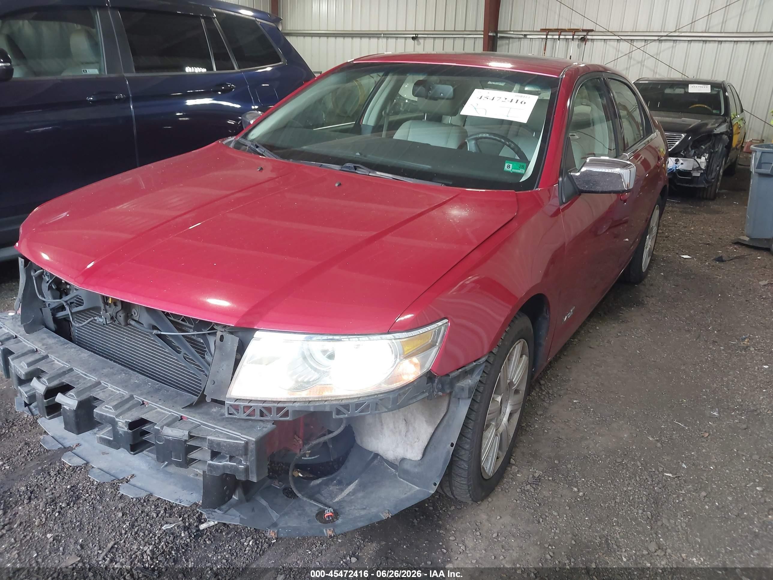 2008 Lincoln Mkz   Red vin: 3LNHM26T38R658844