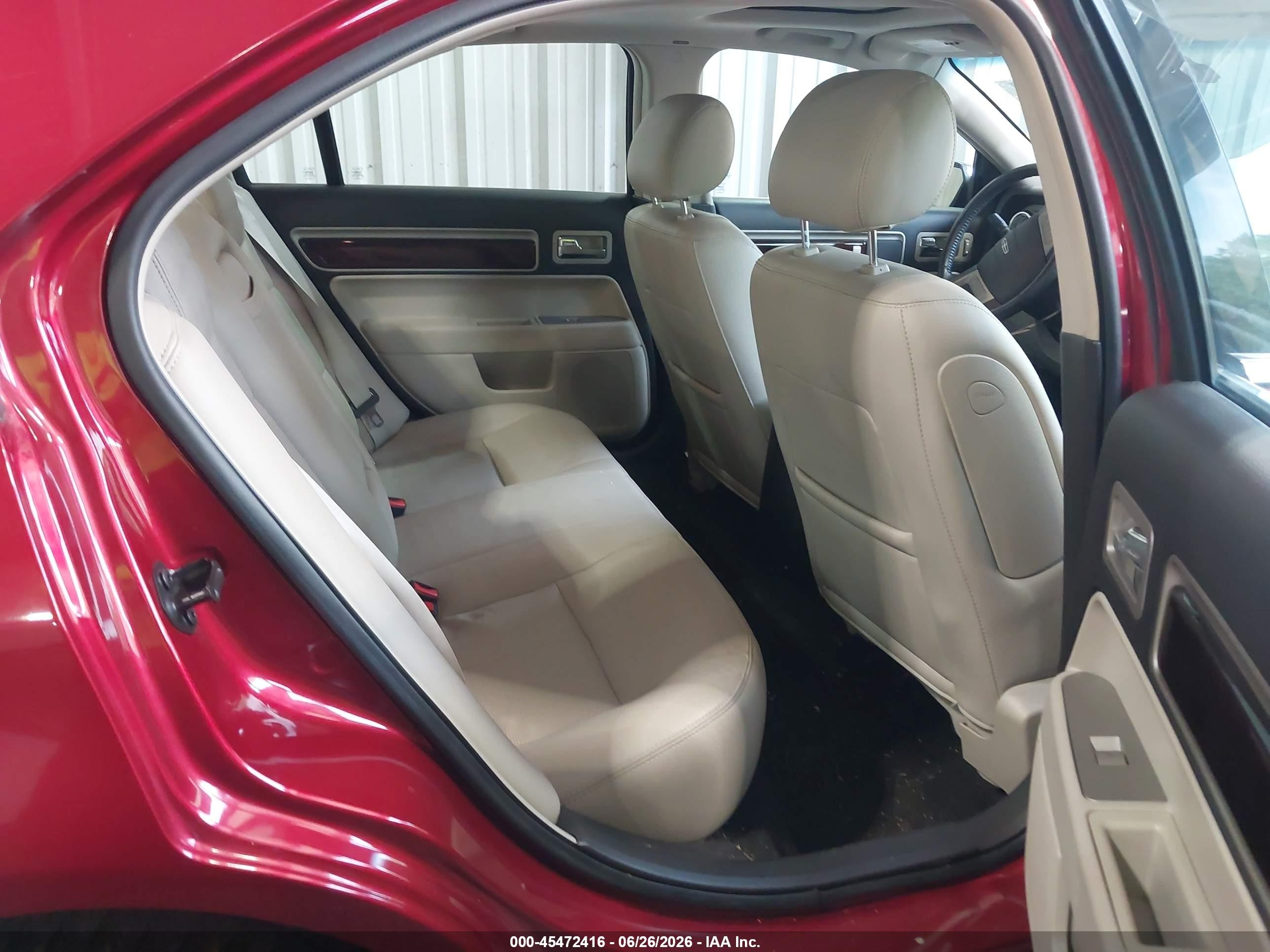 2008 Lincoln Mkz   Red vin: 3LNHM26T38R658844