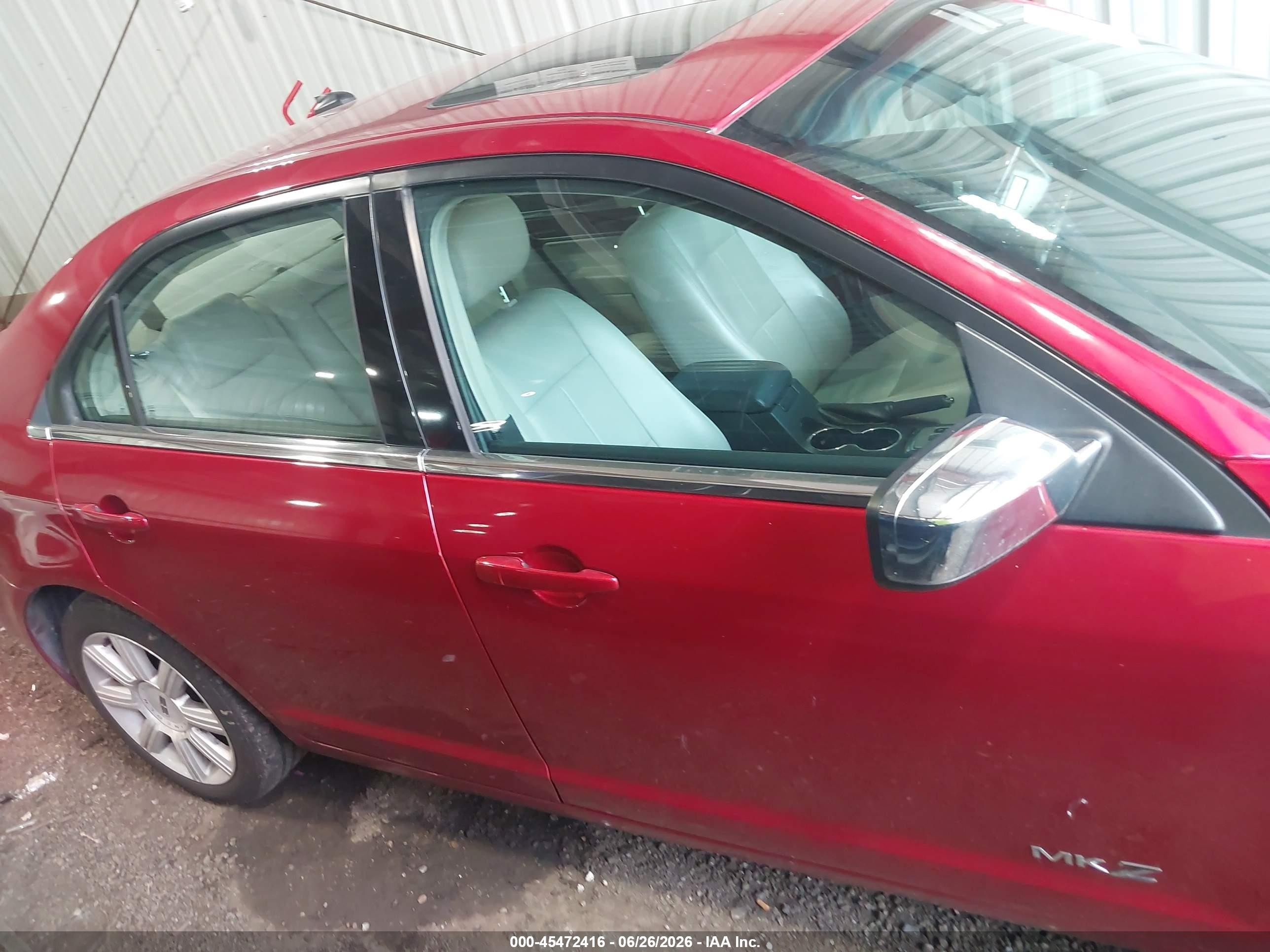 2008 Lincoln Mkz   Red vin: 3LNHM26T38R658844