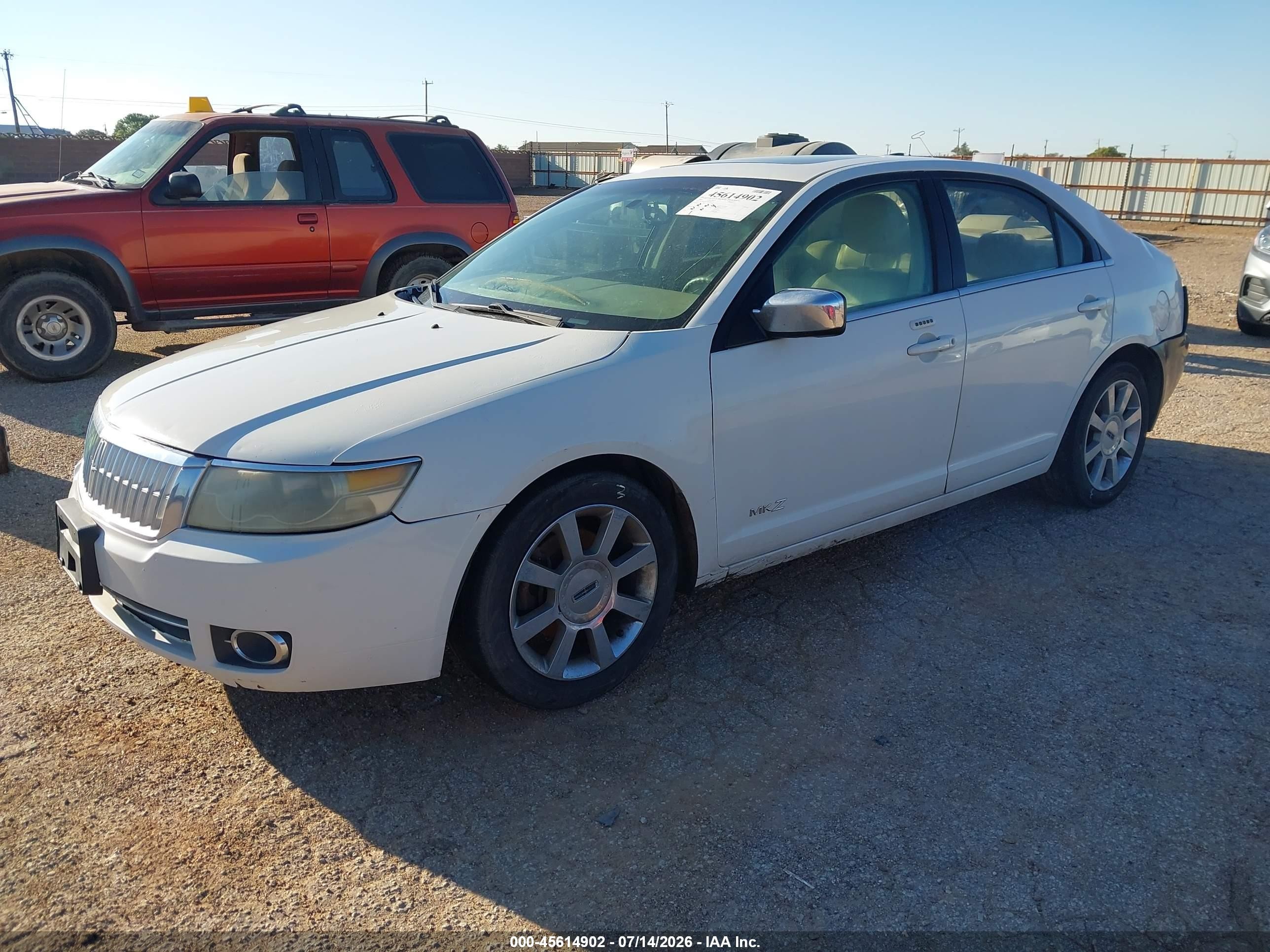 2009 Lincoln Mkz   White vin: 3LNHM26T39R608334