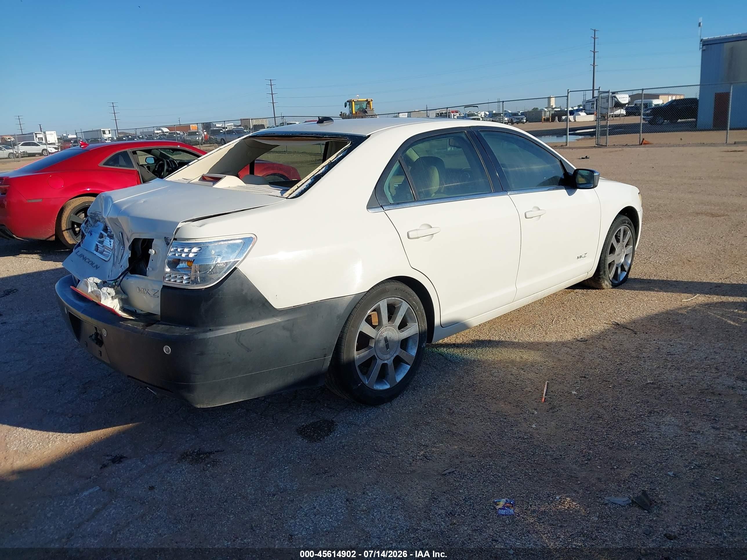 2009 Lincoln Mkz   White vin: 3LNHM26T39R608334