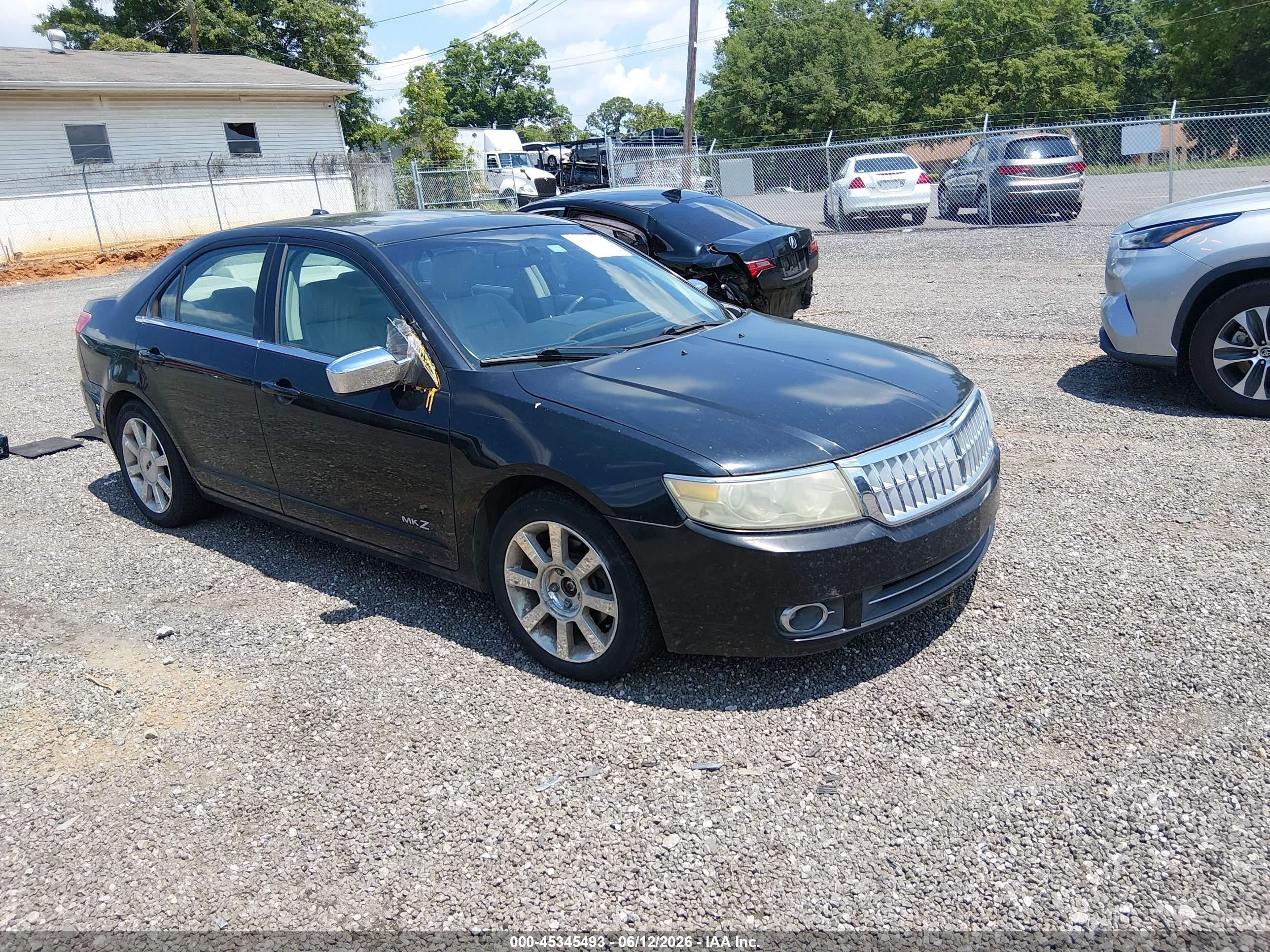 2008 Lincoln Mkz   Black vin: 3LNHM26T48R642376