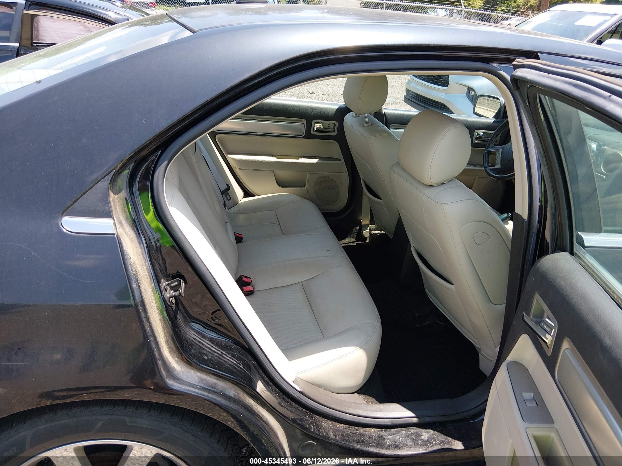 2008 Lincoln Mkz   Black vin: 3LNHM26T48R642376