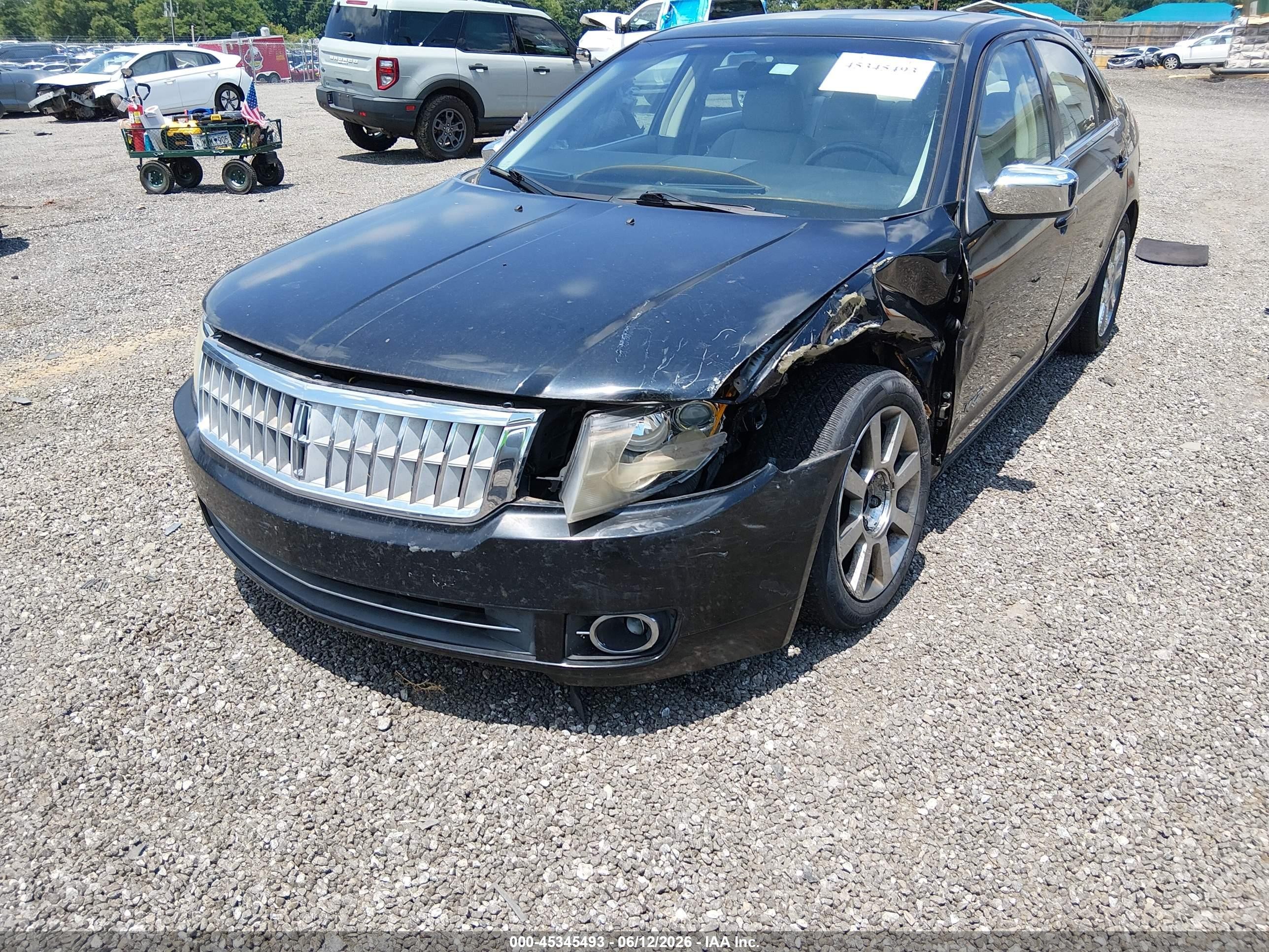 2008 Lincoln Mkz   Black vin: 3LNHM26T48R642376