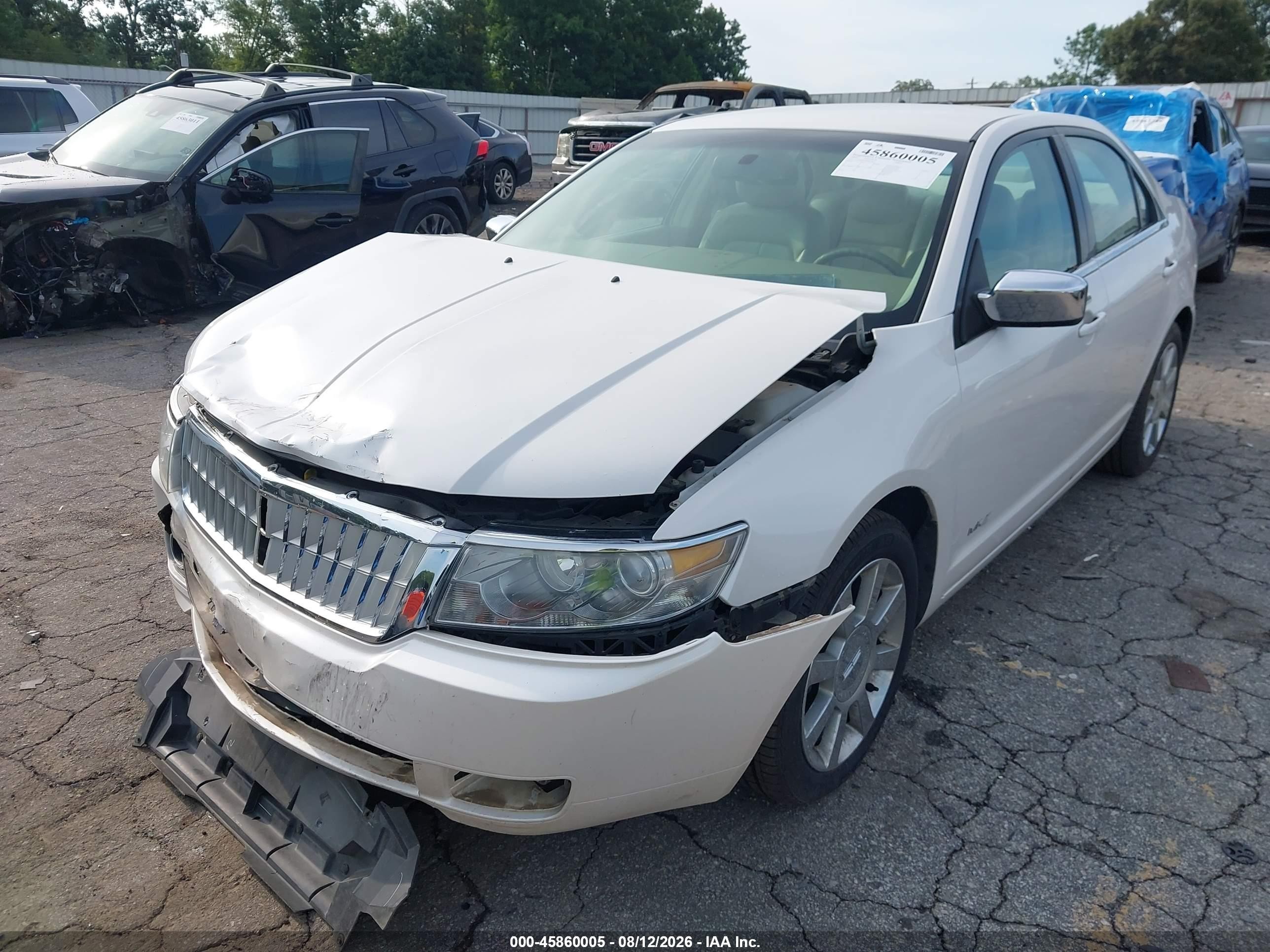 2009 Lincoln Mkz   White vin: 3LNHM26T49R610142