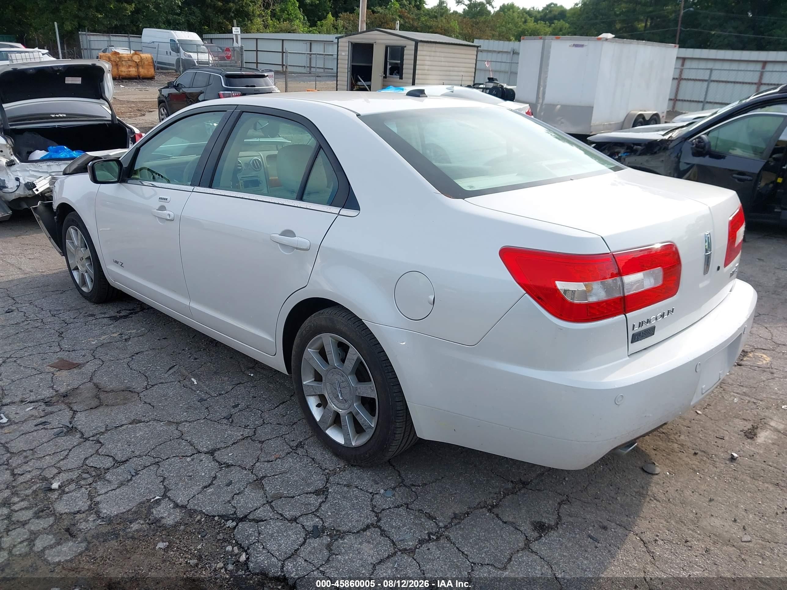 2009 Lincoln Mkz   White vin: 3LNHM26T49R610142