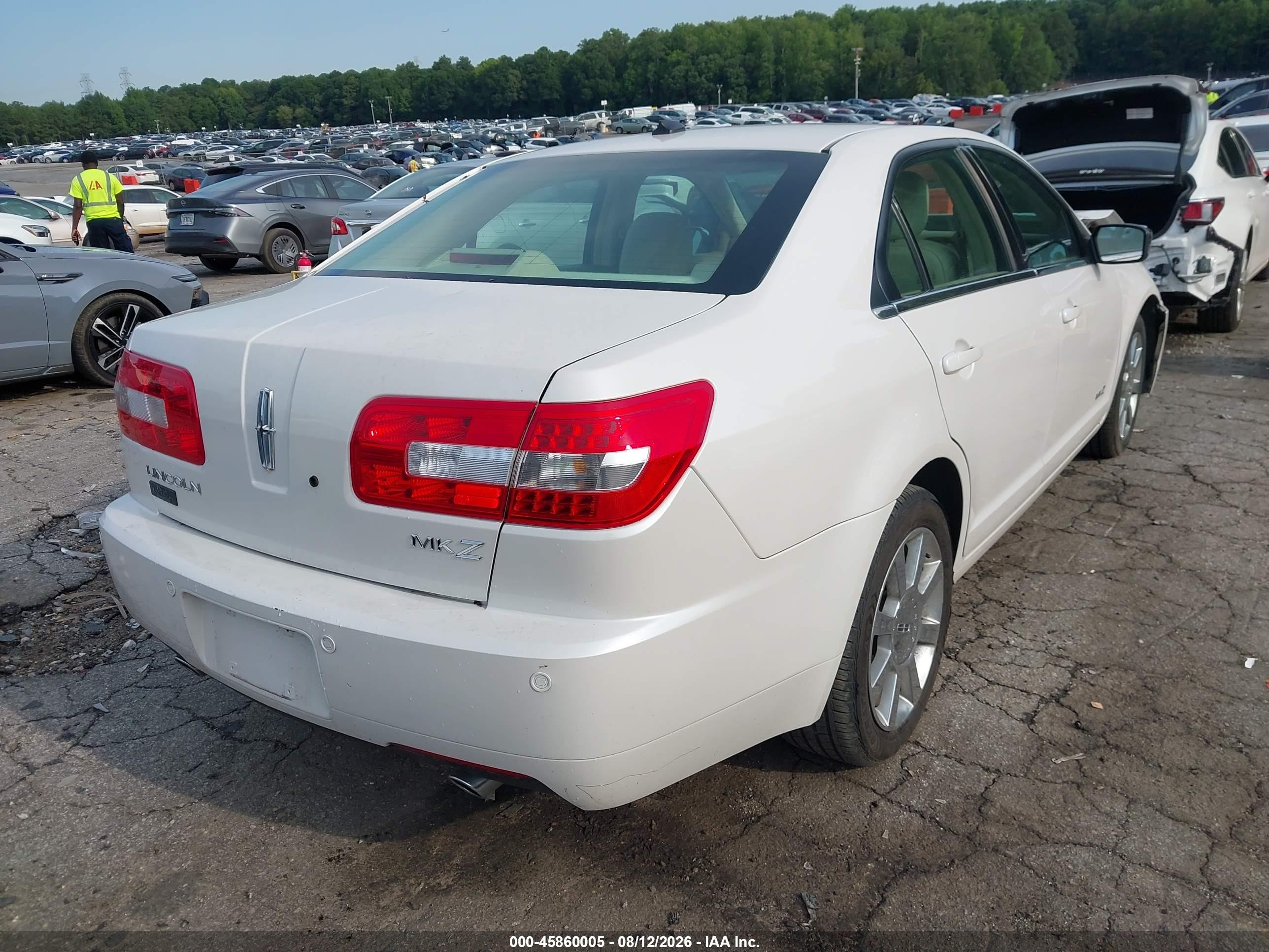 2009 Lincoln Mkz   White vin: 3LNHM26T49R610142