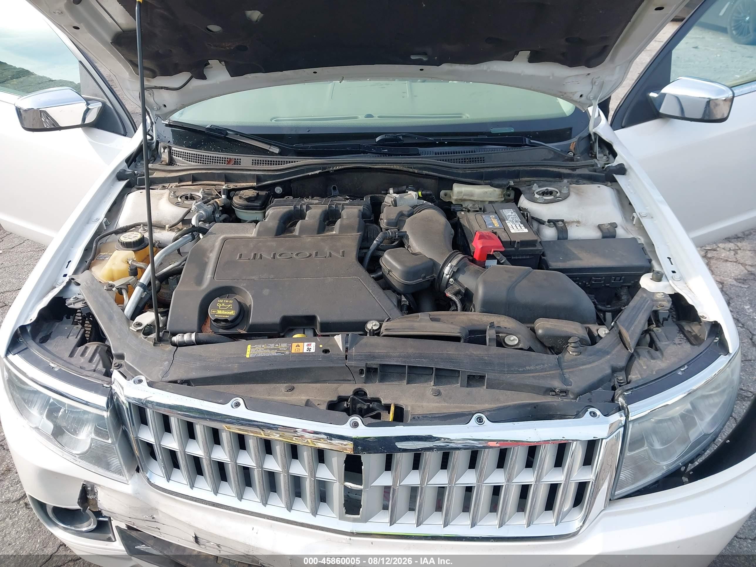 2009 Lincoln Mkz   White vin: 3LNHM26T49R610142