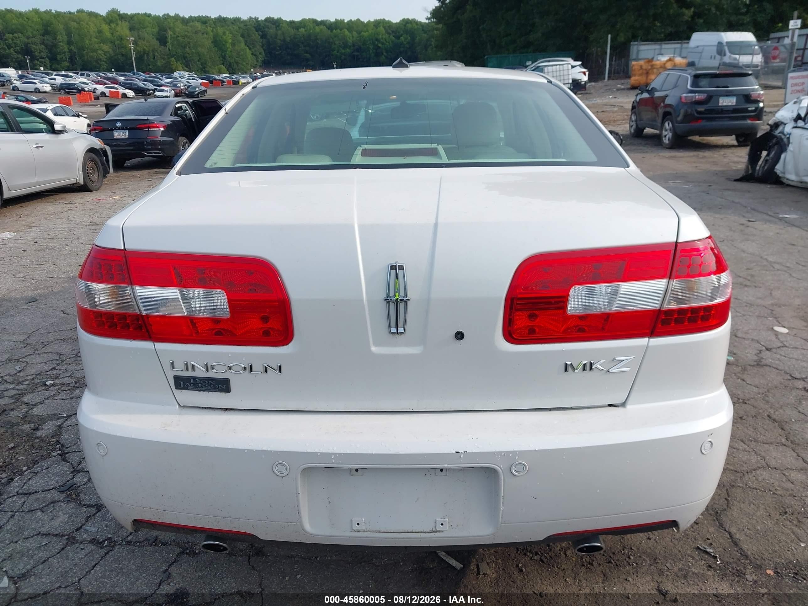 2009 Lincoln Mkz   White vin: 3LNHM26T49R610142