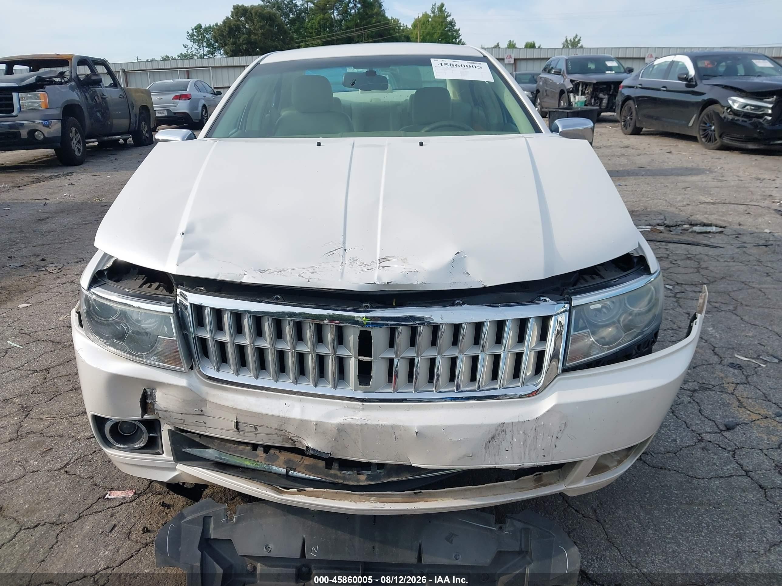 2009 Lincoln Mkz   White vin: 3LNHM26T49R610142