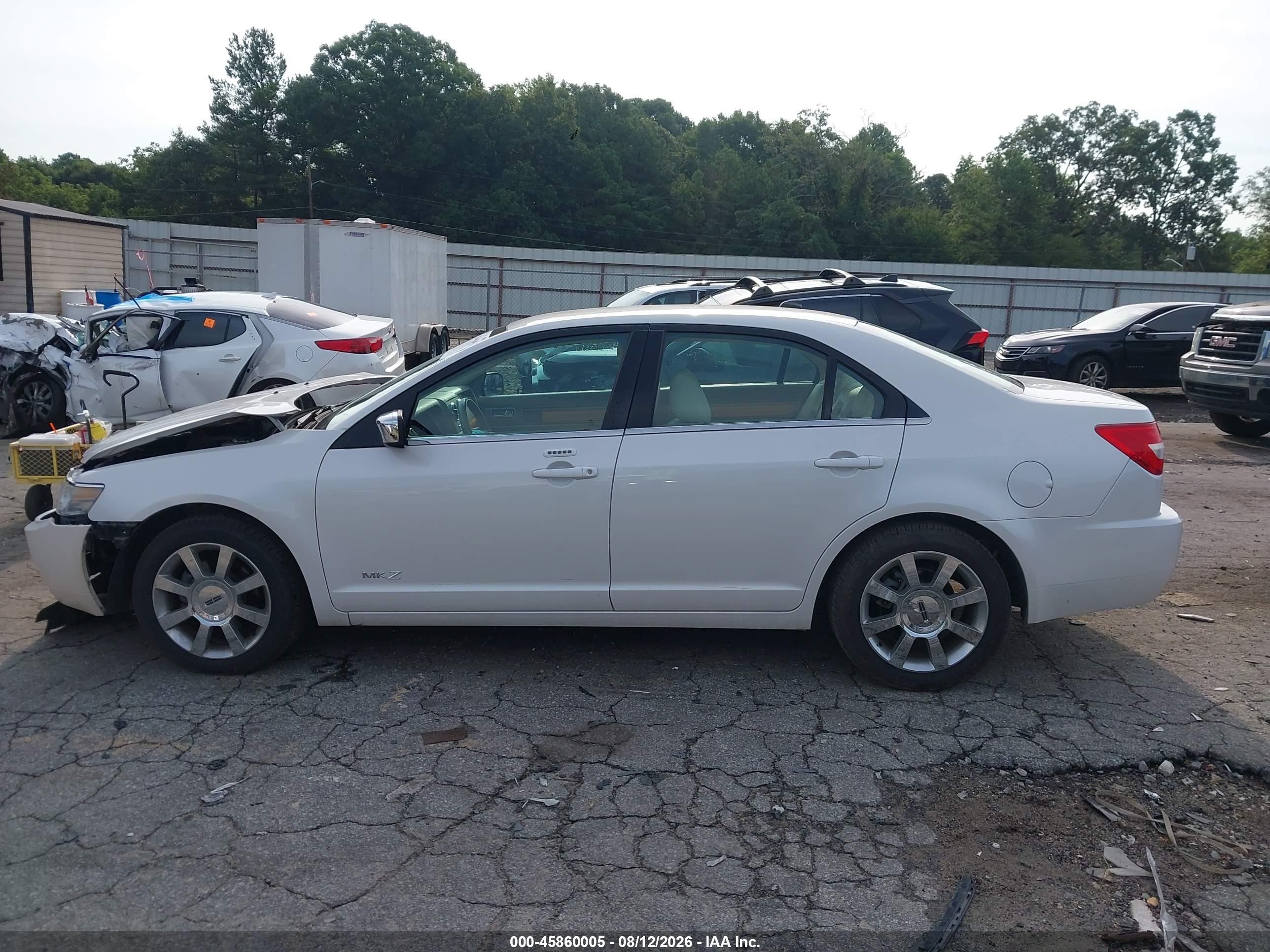 2009 Lincoln Mkz   White vin: 3LNHM26T49R610142
