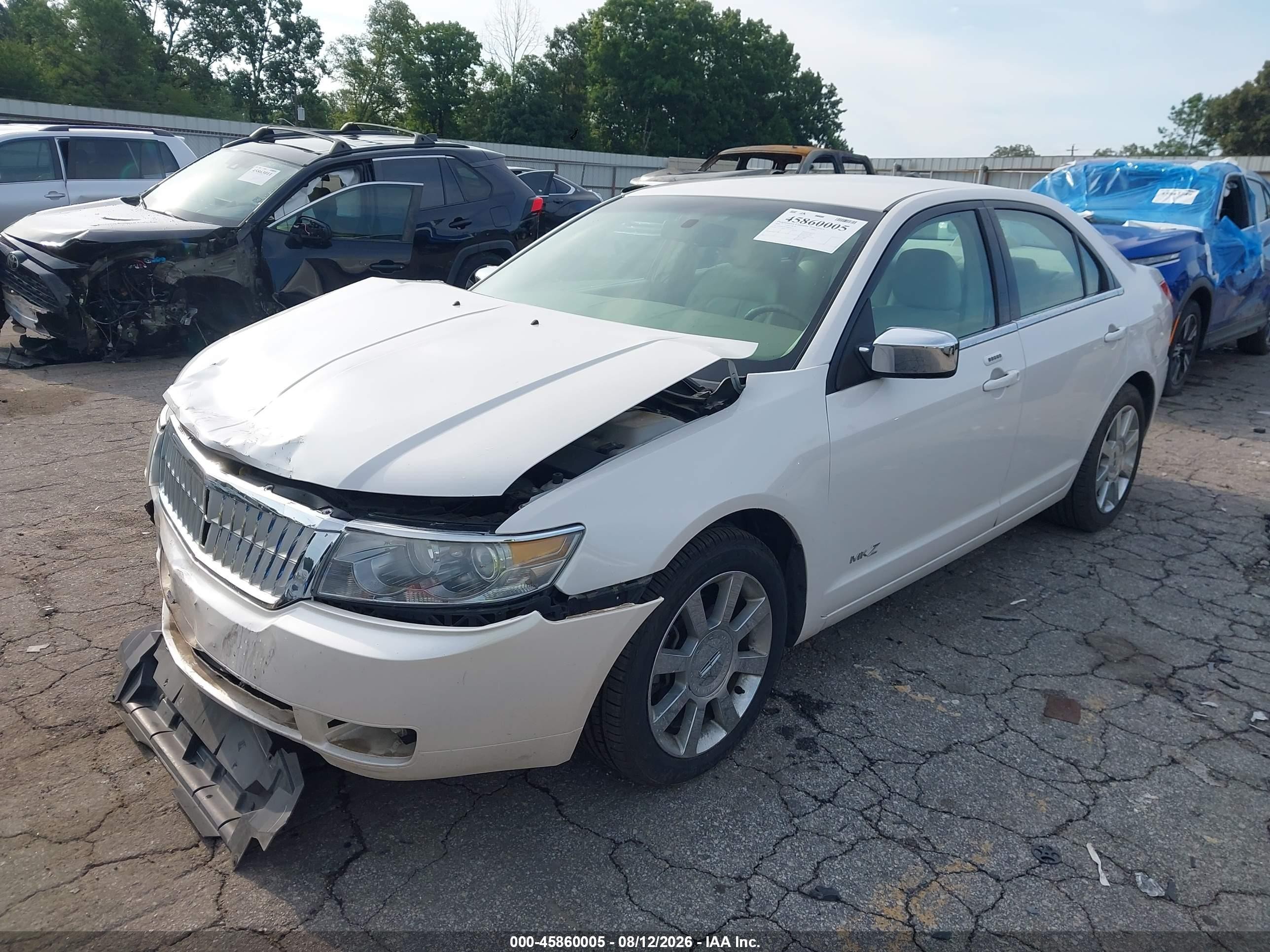 2009 Lincoln Mkz   White vin: 3LNHM26T49R610142