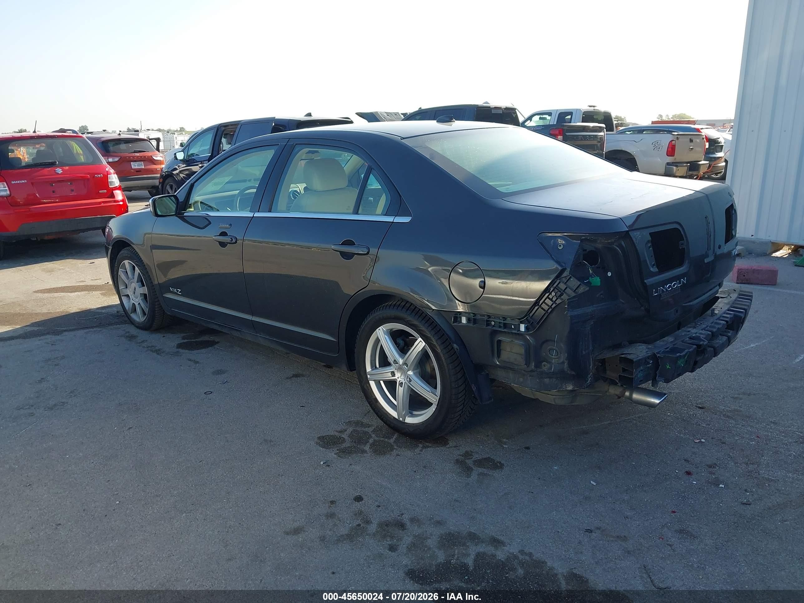 2007 Lincoln Mkz   Black vin: 3LNHM26T57R622569