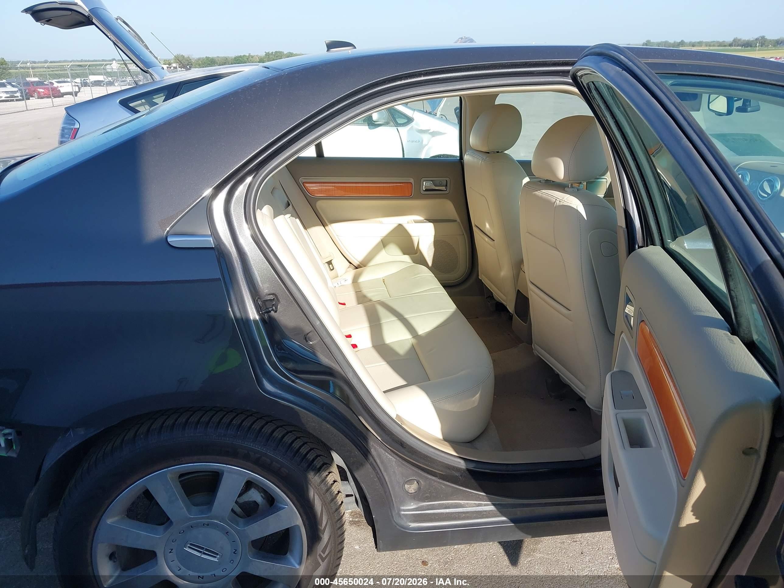 2007 Lincoln Mkz   Black vin: 3LNHM26T57R622569