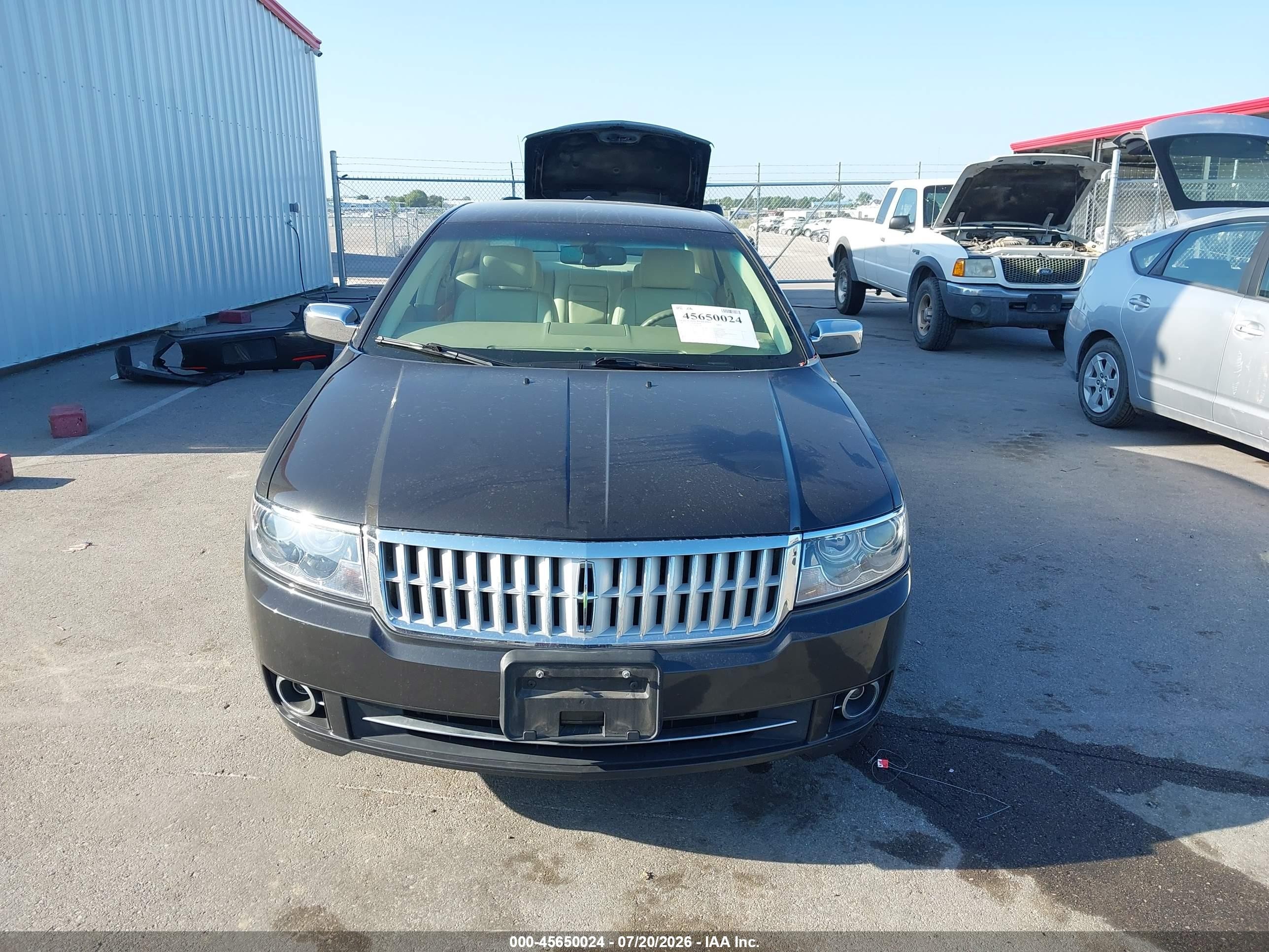 2007 Lincoln Mkz   Black vin: 3LNHM26T57R622569