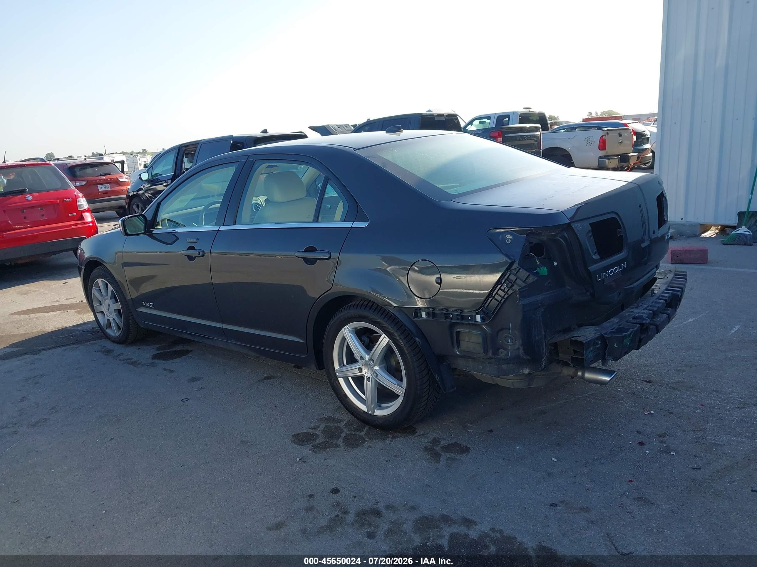 2007 Lincoln Mkz   Black vin: 3LNHM26T57R622569