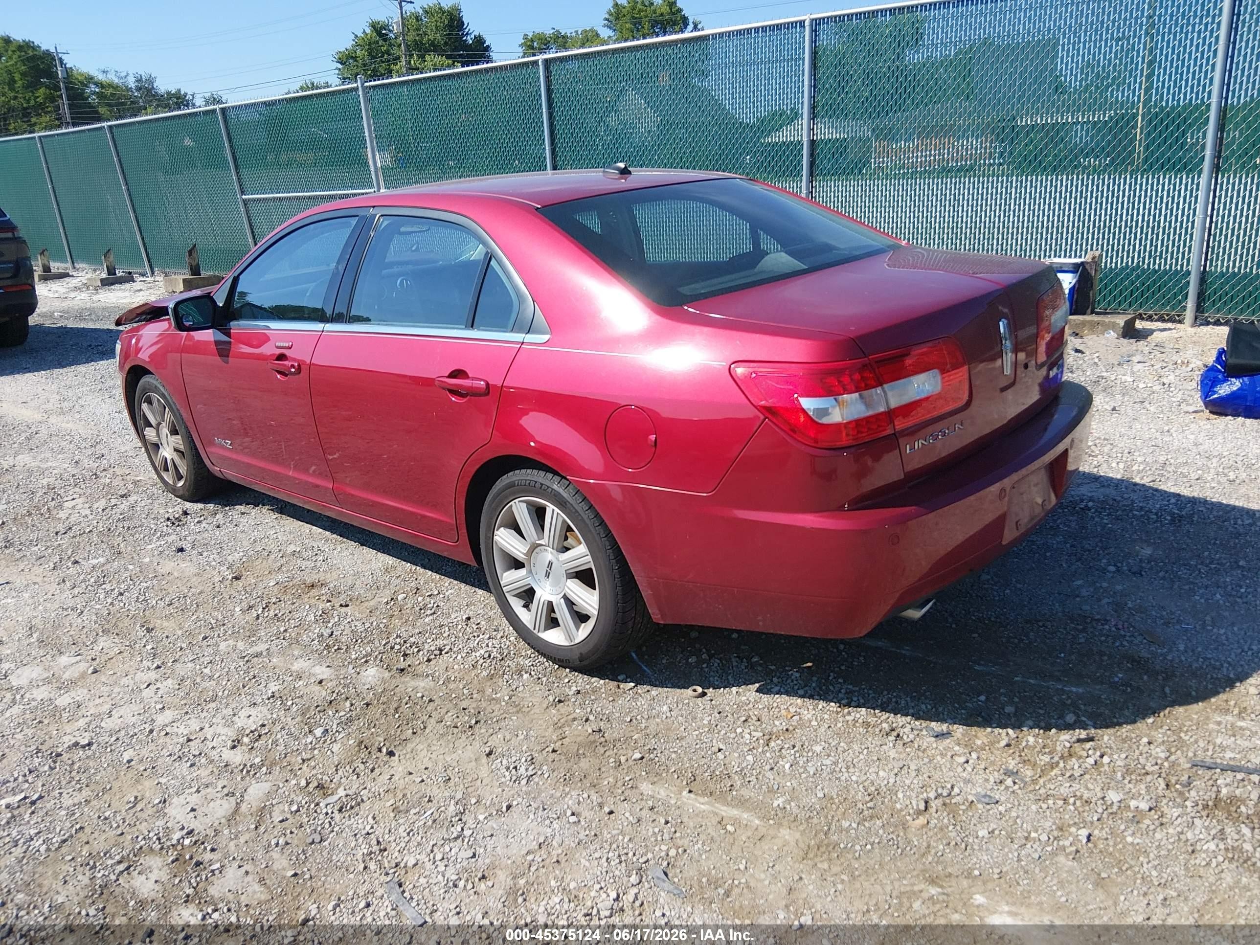 2008 Lincoln Mkz   Red vin: 3LNHM26T58R640085