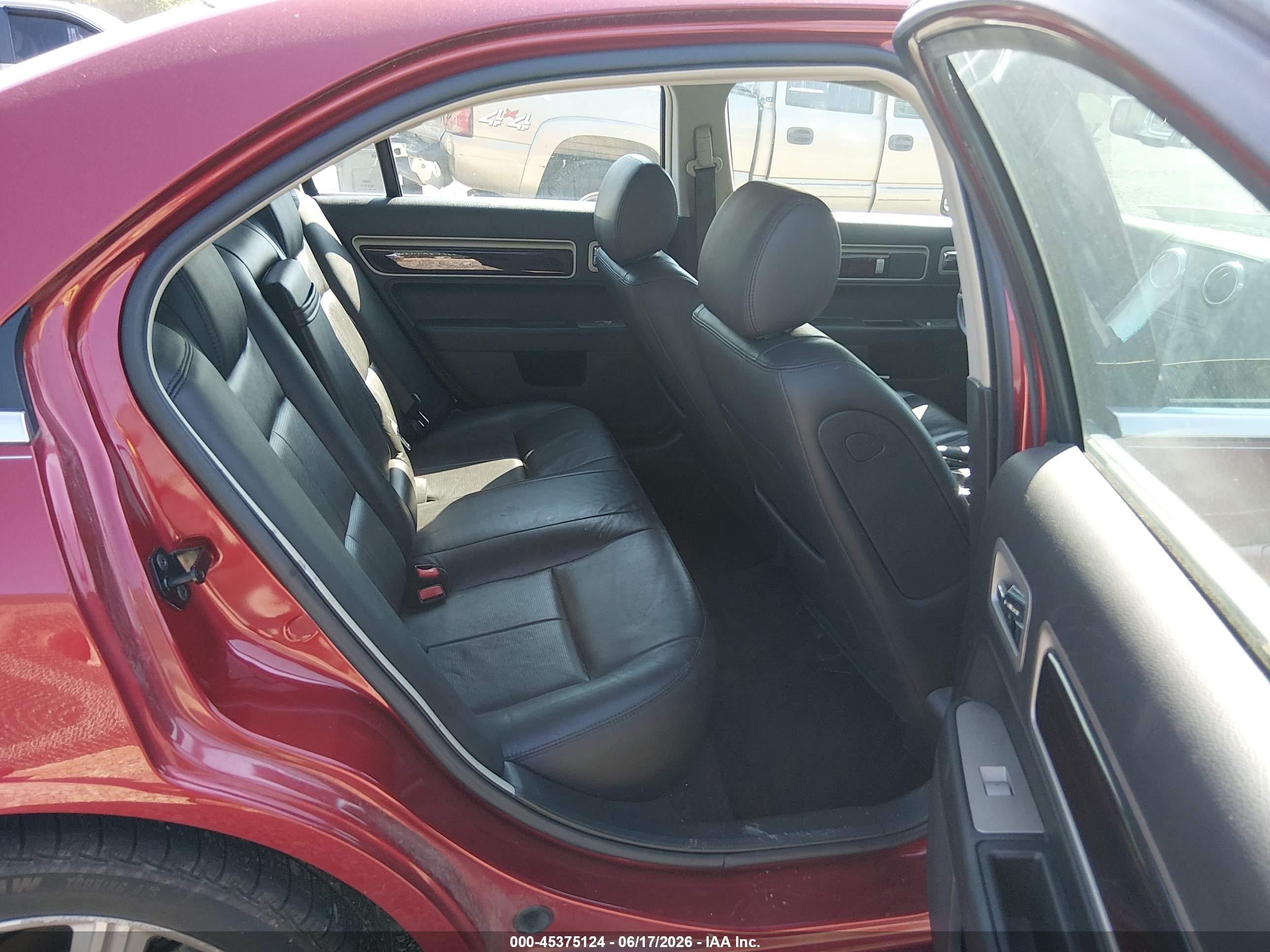 2008 Lincoln Mkz   Red vin: 3LNHM26T58R640085