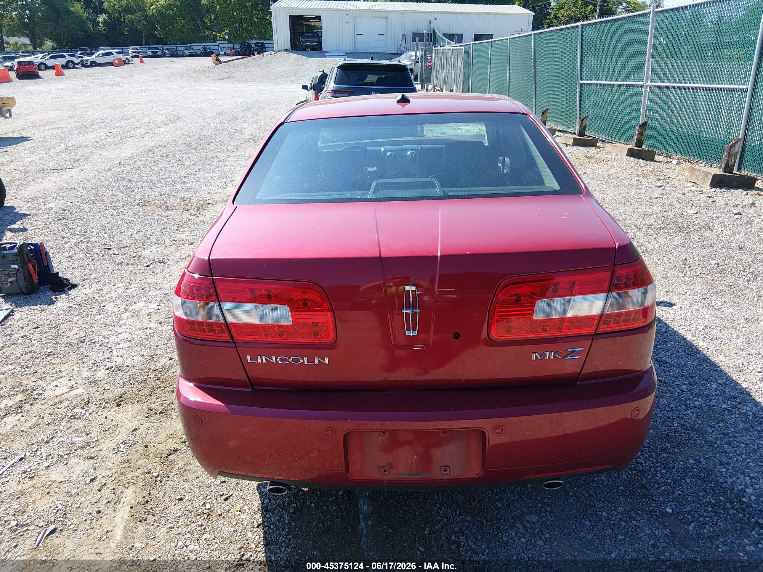 2008 Lincoln Mkz   Red vin: 3LNHM26T58R640085