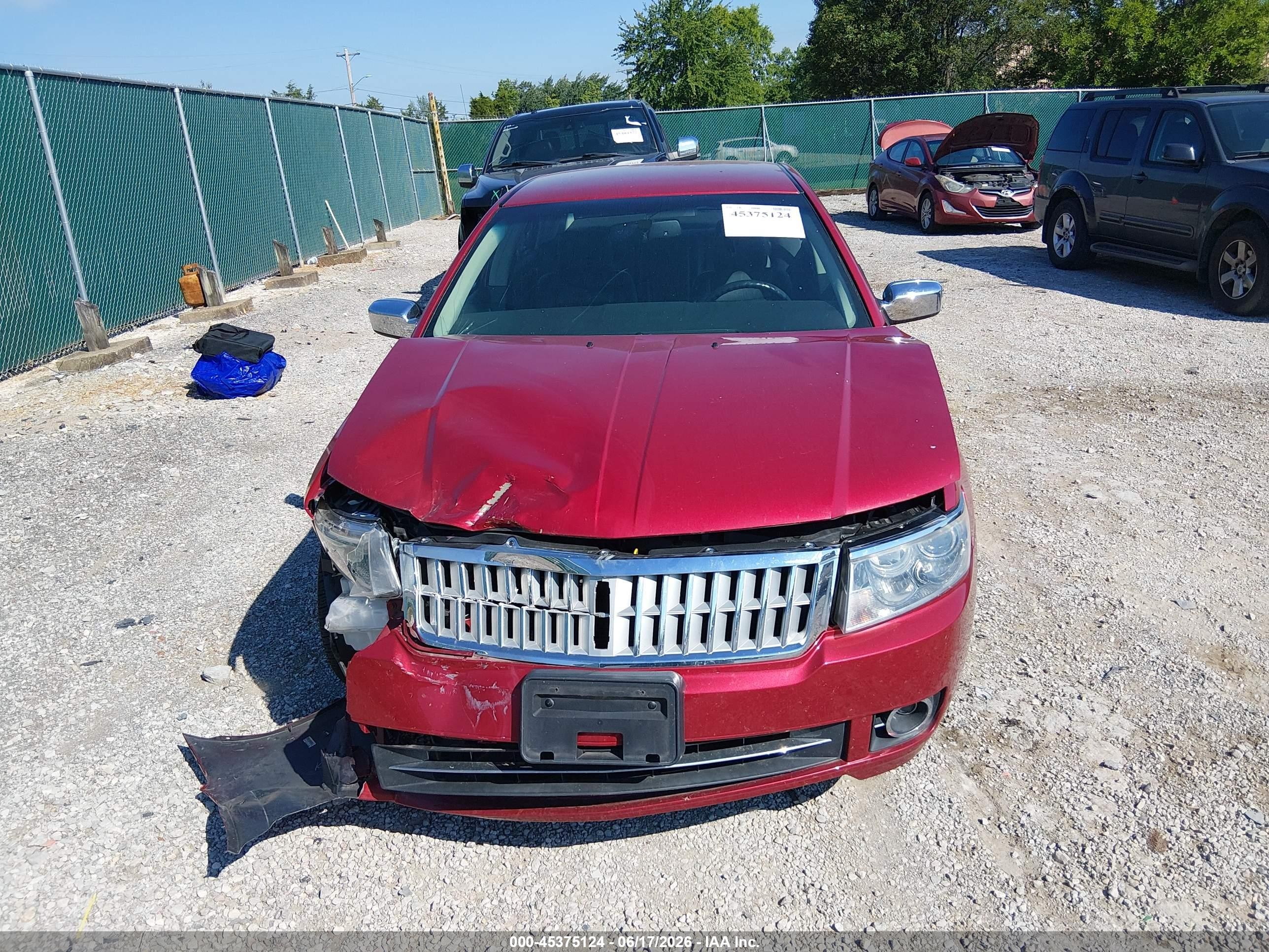 2008 Lincoln Mkz   Red vin: 3LNHM26T58R640085
