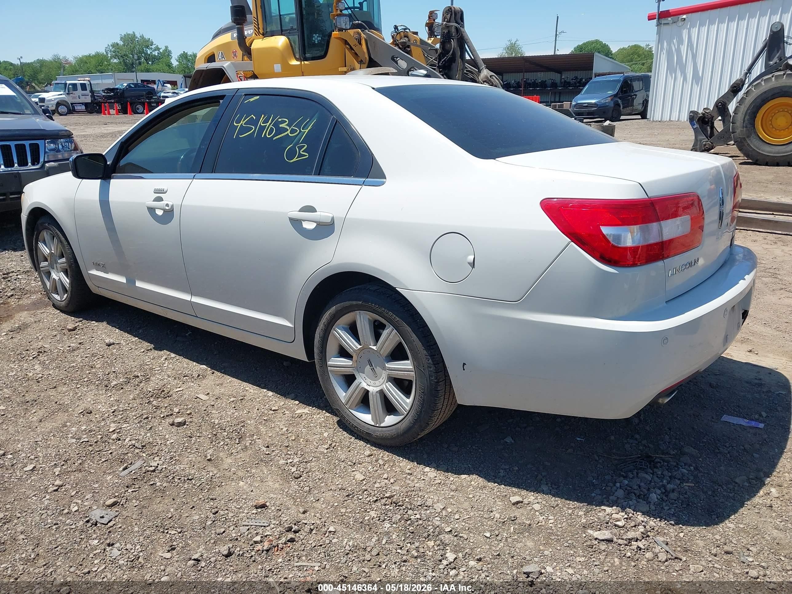 2008 Lincoln Mkz   White vin: 3LNHM26T68R640340