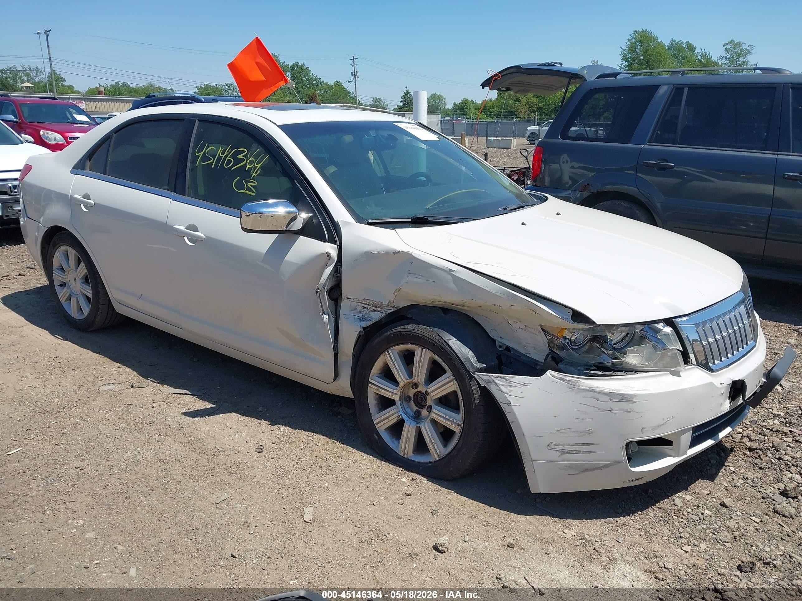 2008 Lincoln Mkz   White vin: 3LNHM26T68R640340