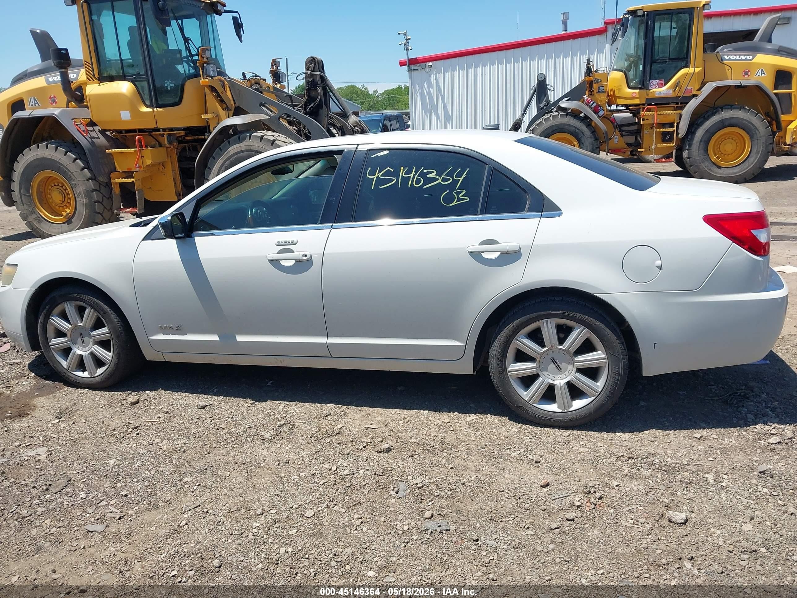 2008 Lincoln Mkz   White vin: 3LNHM26T68R640340