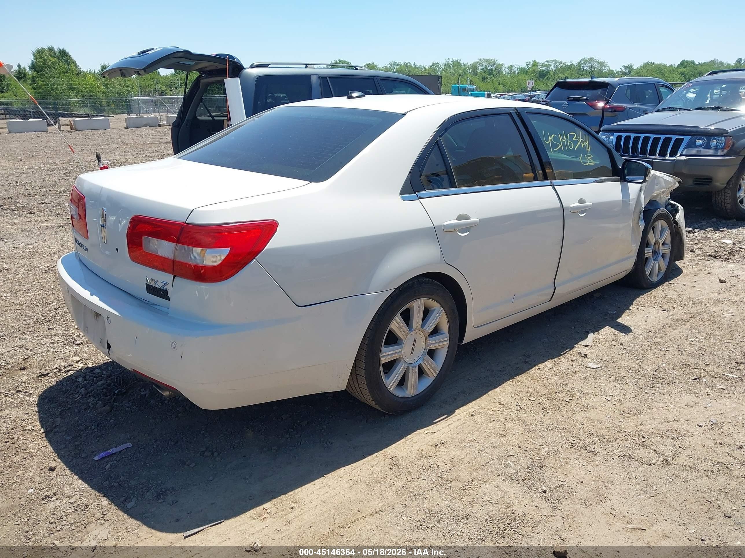 2008 Lincoln Mkz   White vin: 3LNHM26T68R640340