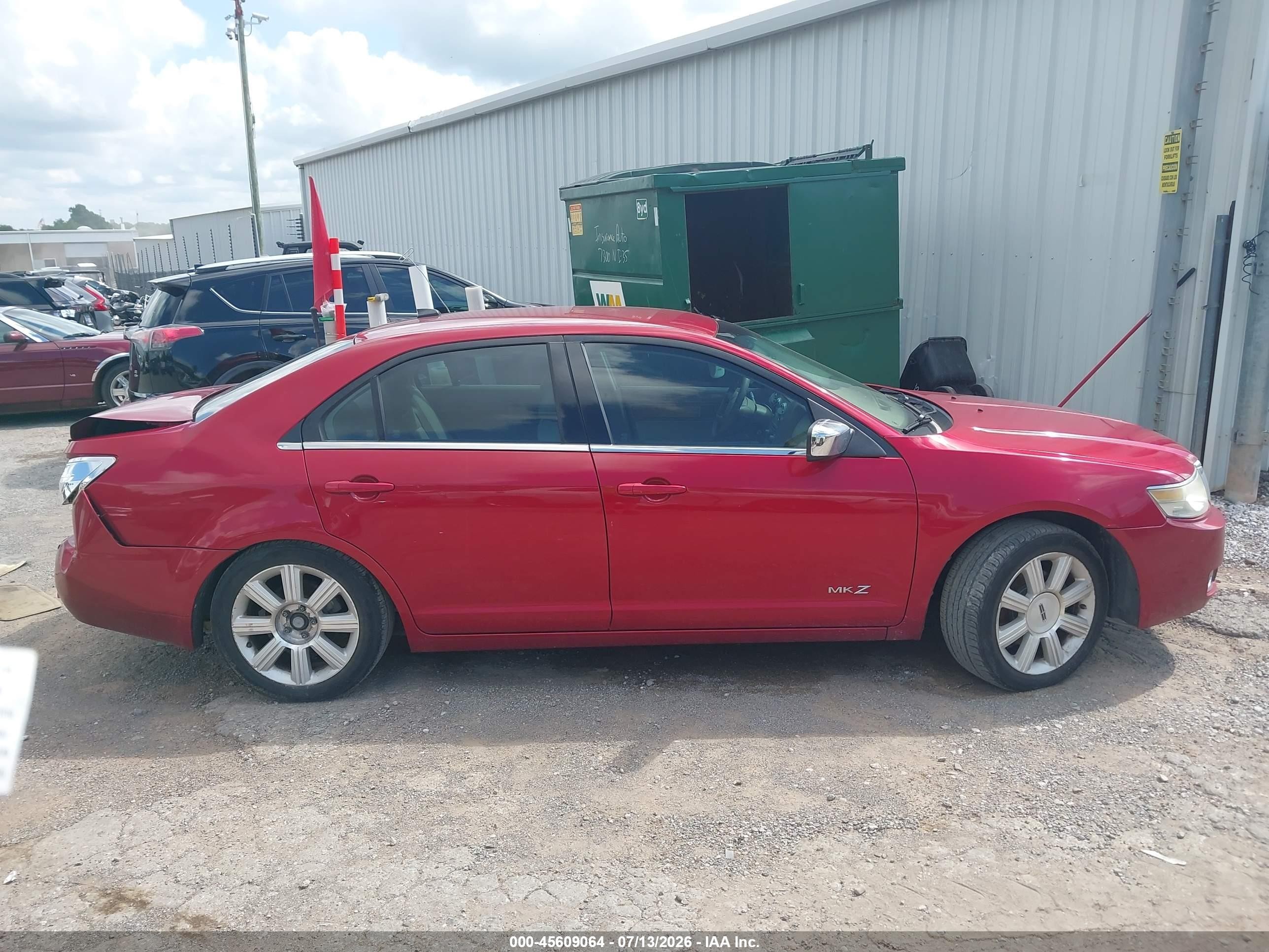 2009 Lincoln Mkz   Red vin: 3LNHM26T69R611907