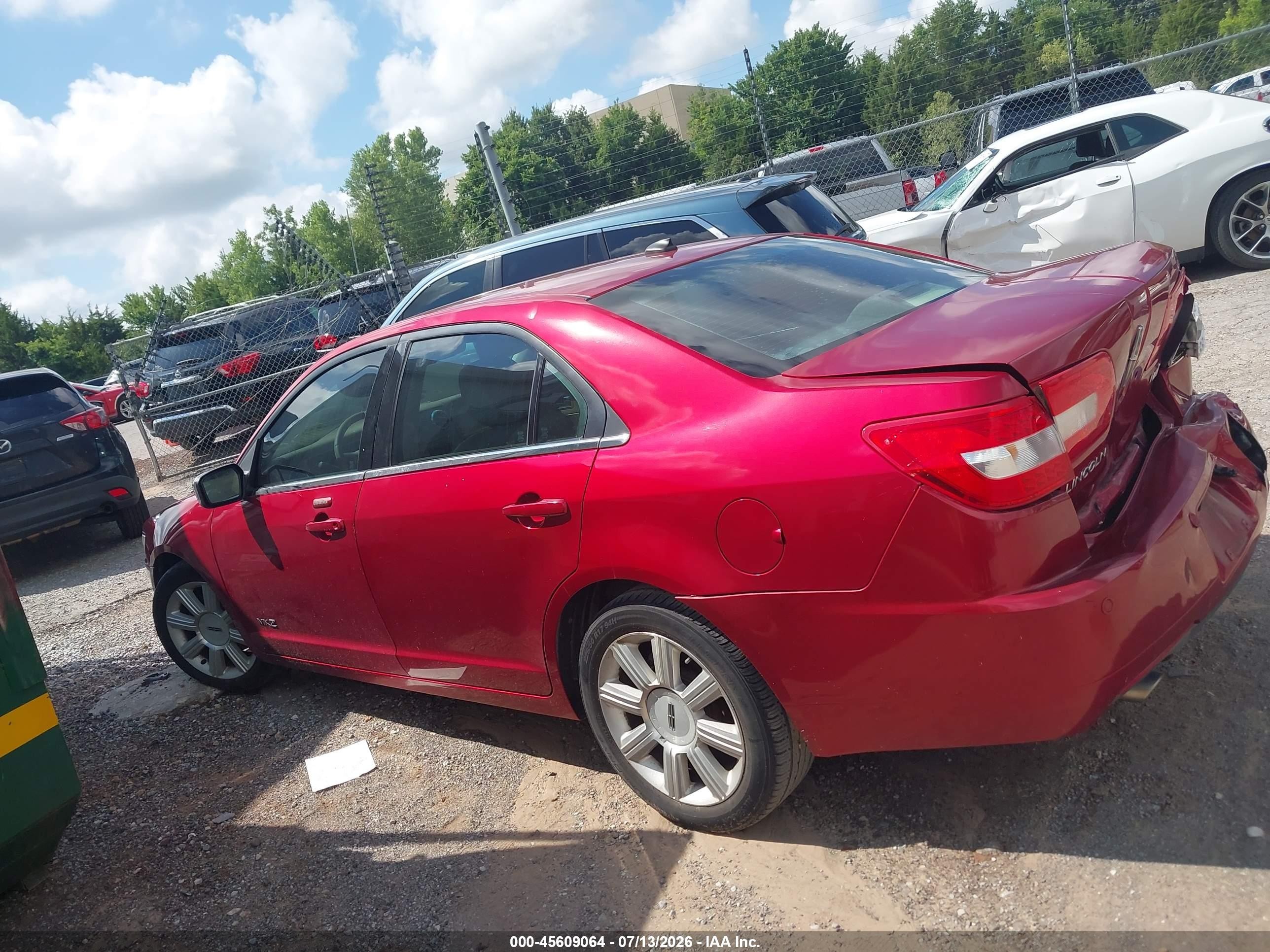 2009 Lincoln Mkz   Red vin: 3LNHM26T69R611907
