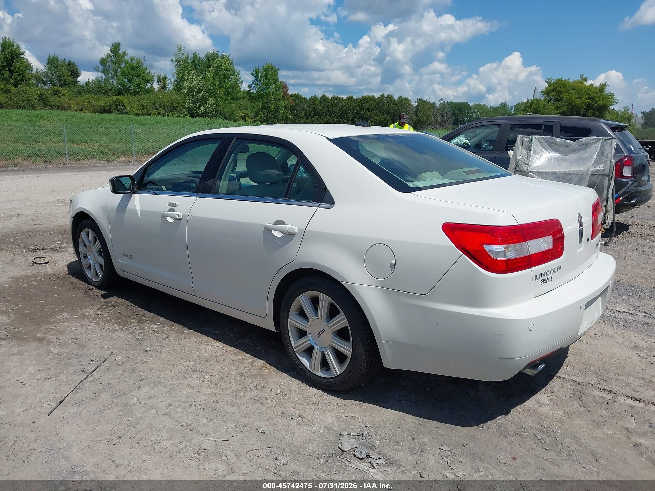 2009 Lincoln Mkz   White vin: 3LNHM26T69R627797