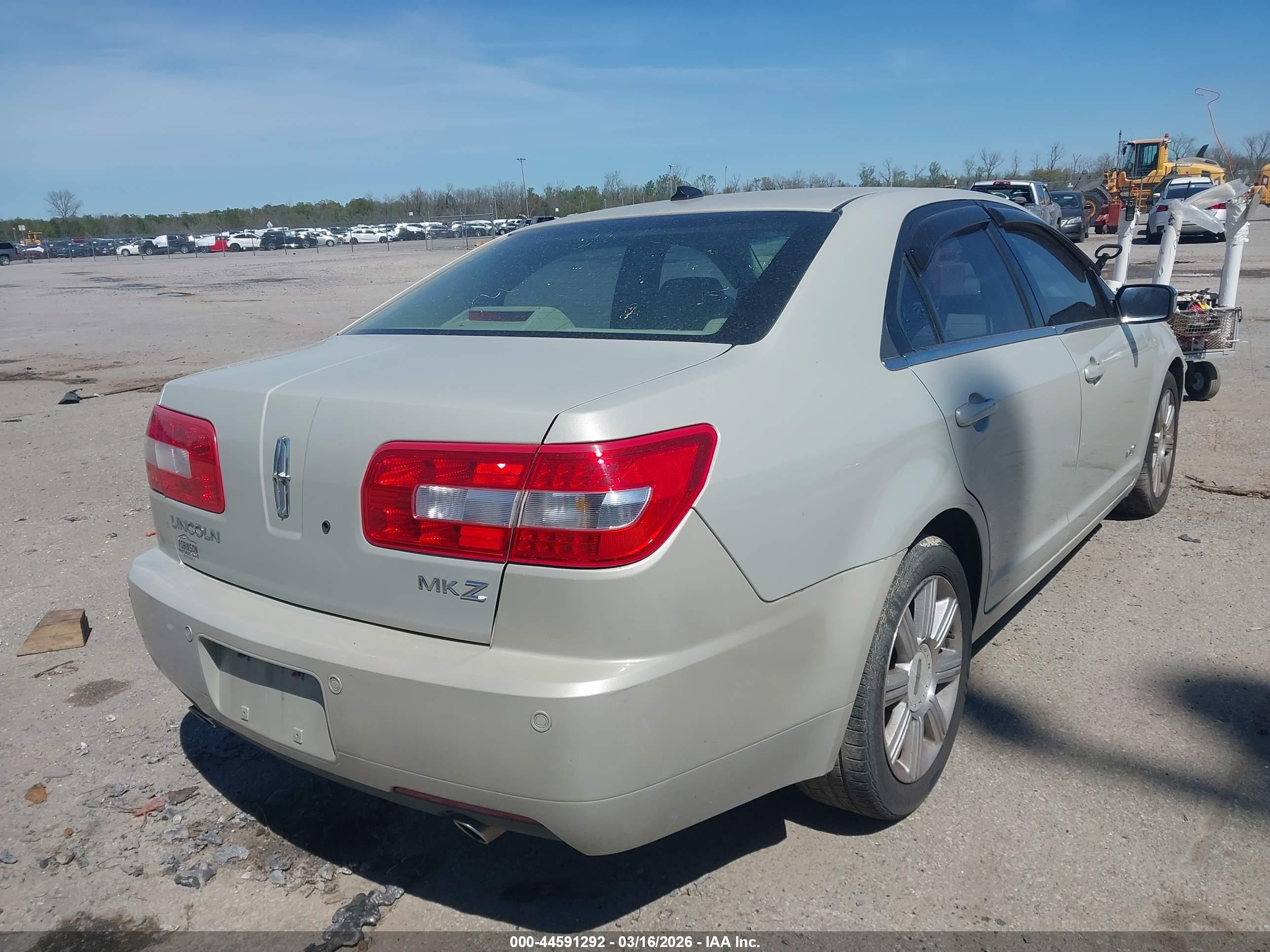 2008 Lincoln Mkz   Beige vin: 3LNHM26T78R651265